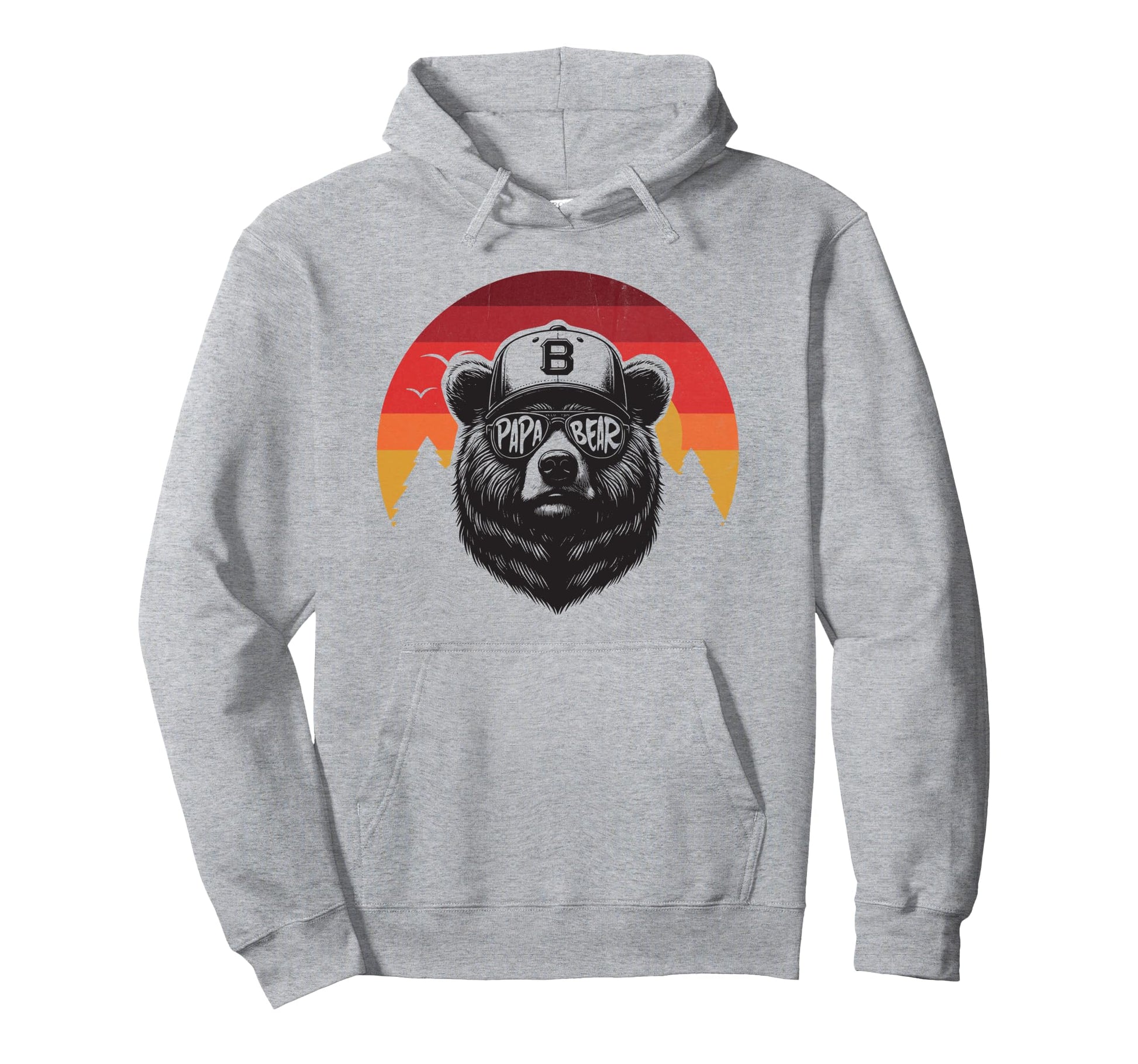 Papa Bear Husband Father Family Mens Hoodie - Custom Art Print for Adults - T-Shirt, Sweatshirt, Hoodie