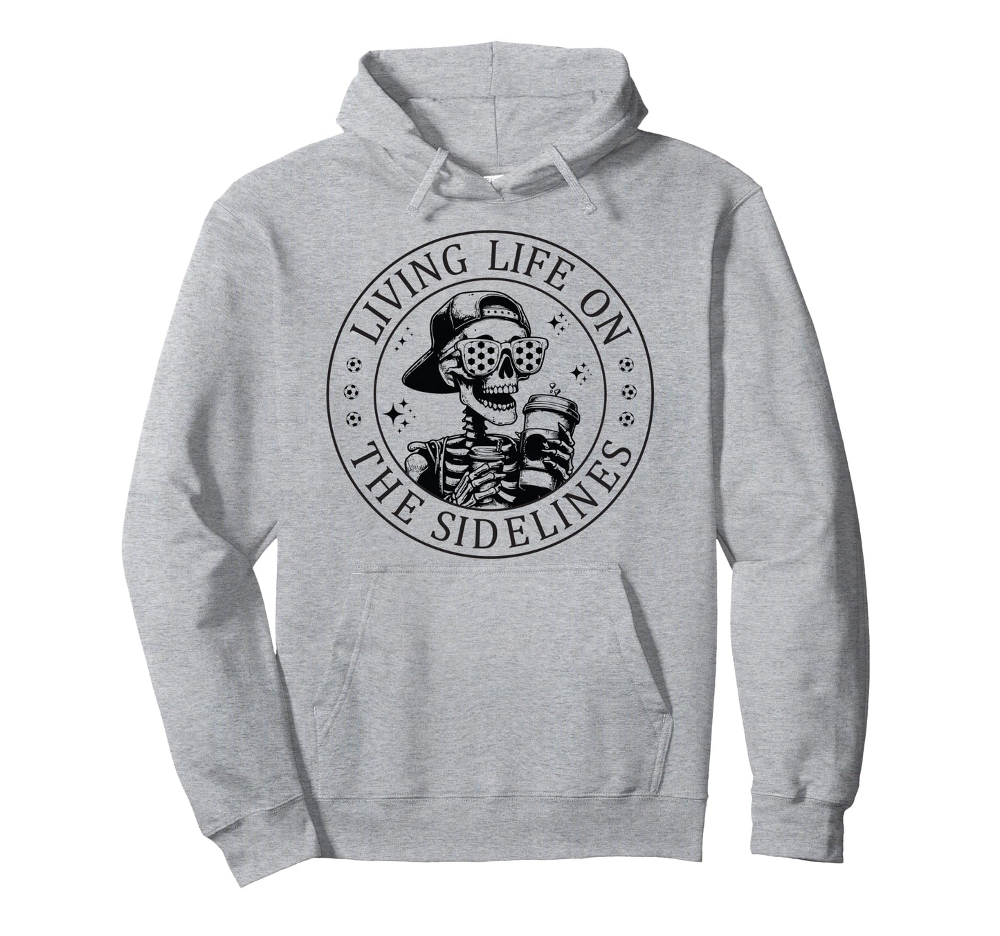 Skeleton Soccer Mom Coffee Living Hoodie - Streetwear Style for Adults - T-Shirt, Sweatshirt, Hoodie