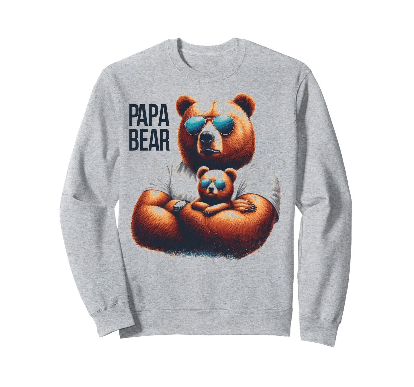 Papa Bear Funny Bears Animal Lover Sweatshirt - Minimalist Print Men Women - T-Shirt, Sweatshirt, Hoodie