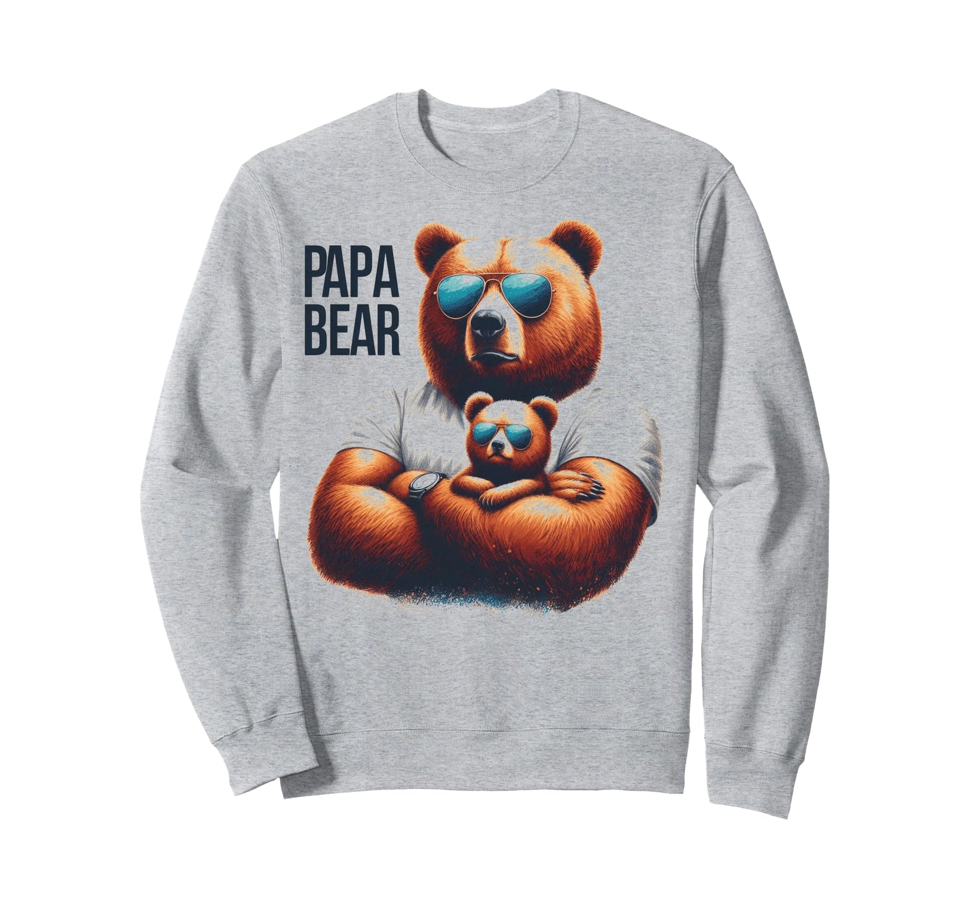 Papa Bear Funny Bears Animal Lover Sweatshirt - Minimalist Print Men Women - T-Shirt, Sweatshirt, Hoodie