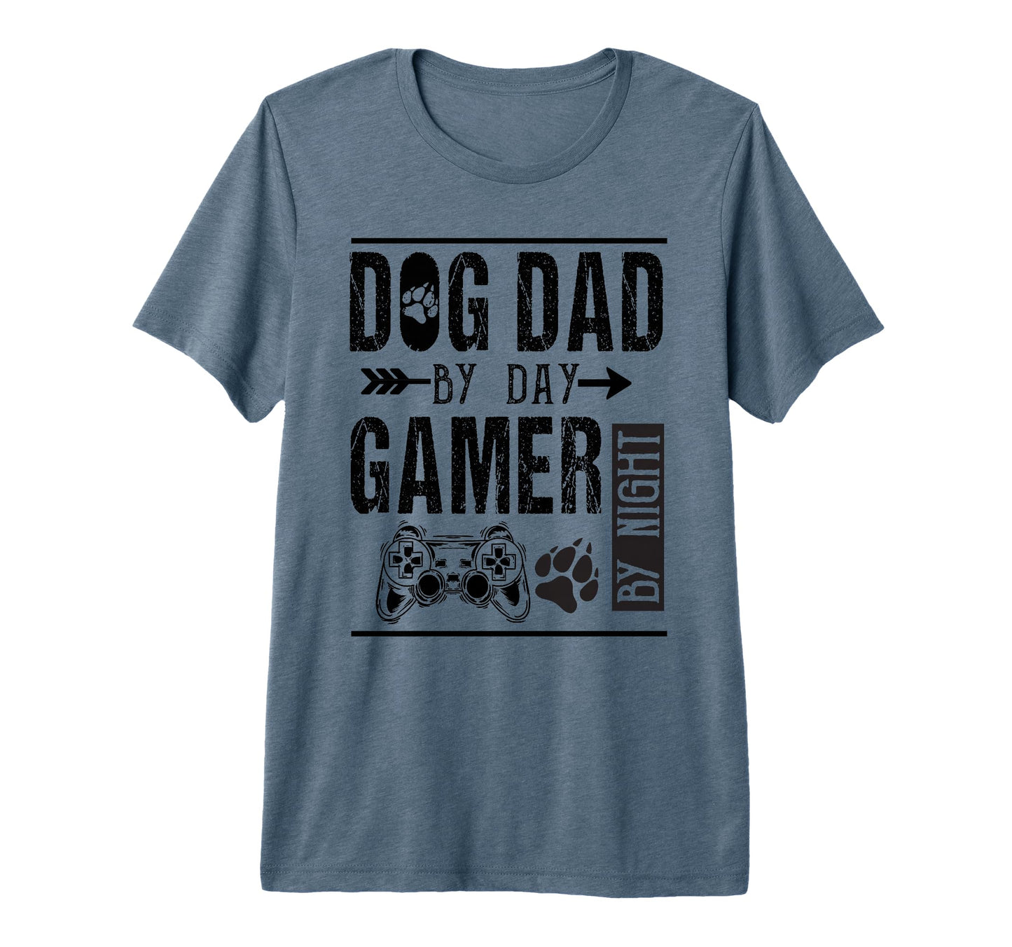 Mens Dog Dad Day Gamer Night T-Shirt - Fun Novelty Design for Adults - T-Shirt, Sweatshirt, Hoodie