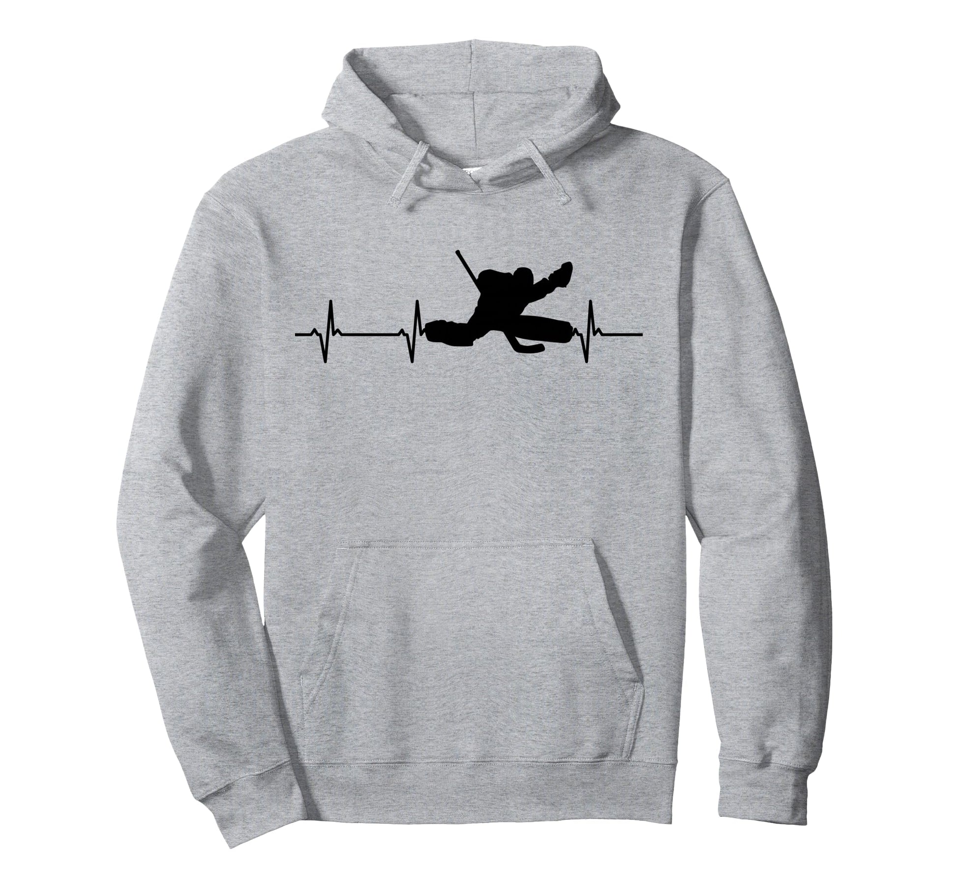 Ice Hockey Goalie Hoodie - Minimalist Print for Adults - T-Shirt, Sweatshirt, Hoodie
