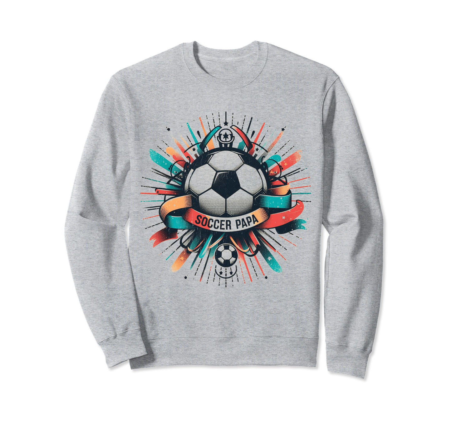 Soccer Papa Family Matching Dad Fathers Sweatshirt - Unique Graphic Unisex - T-Shirt, Sweatshirt, Hoodie