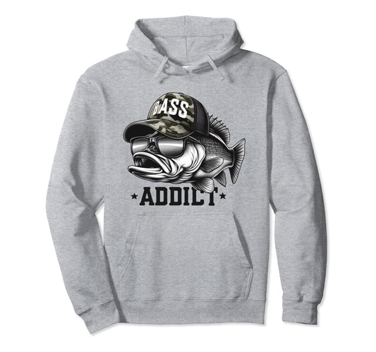 Bass Fish Dad Papa Camo Trucker Hat Hoodie - Aesthetic Graphic for Adults - T-Shirt, Sweatshirt, Hoodie