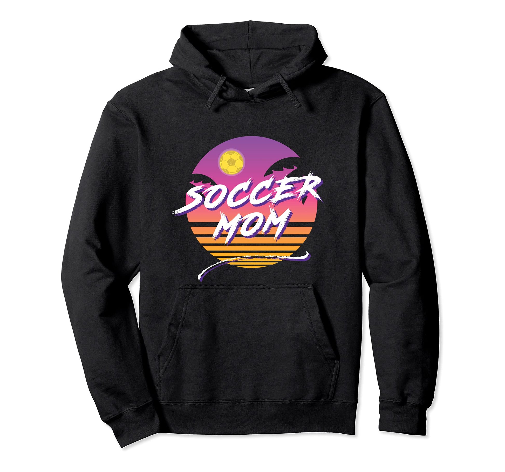 Soccer Mom 80S Vibe Hoodie - Aesthetic Graphic Men Women - T-Shirt, Sweatshirt, Hoodie