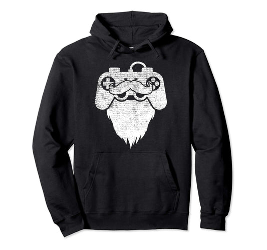 Bearded Gamer Beard Dad Gaming Video Hoodie - Casual Everyday Wear Unisex - T-Shirt, Sweatshirt, Hoodie