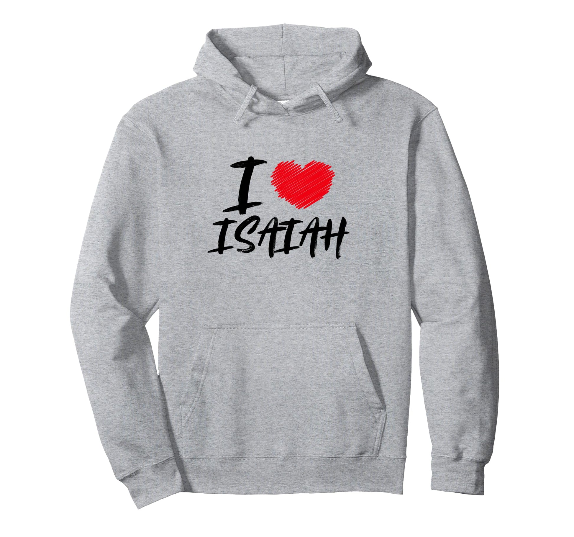 I Love Isaiah Red Heart Dad Boyfriend Hoodie - Minimalist Print Unisex - T-Shirt, Sweatshirt, Hoodie