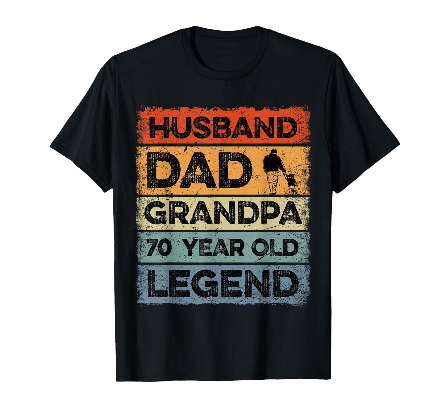 Husband Dad Grandpa 70 Year Old T-Shirt - Minimalist Print for Adults - T-Shirt, Sweatshirt, Hoodie