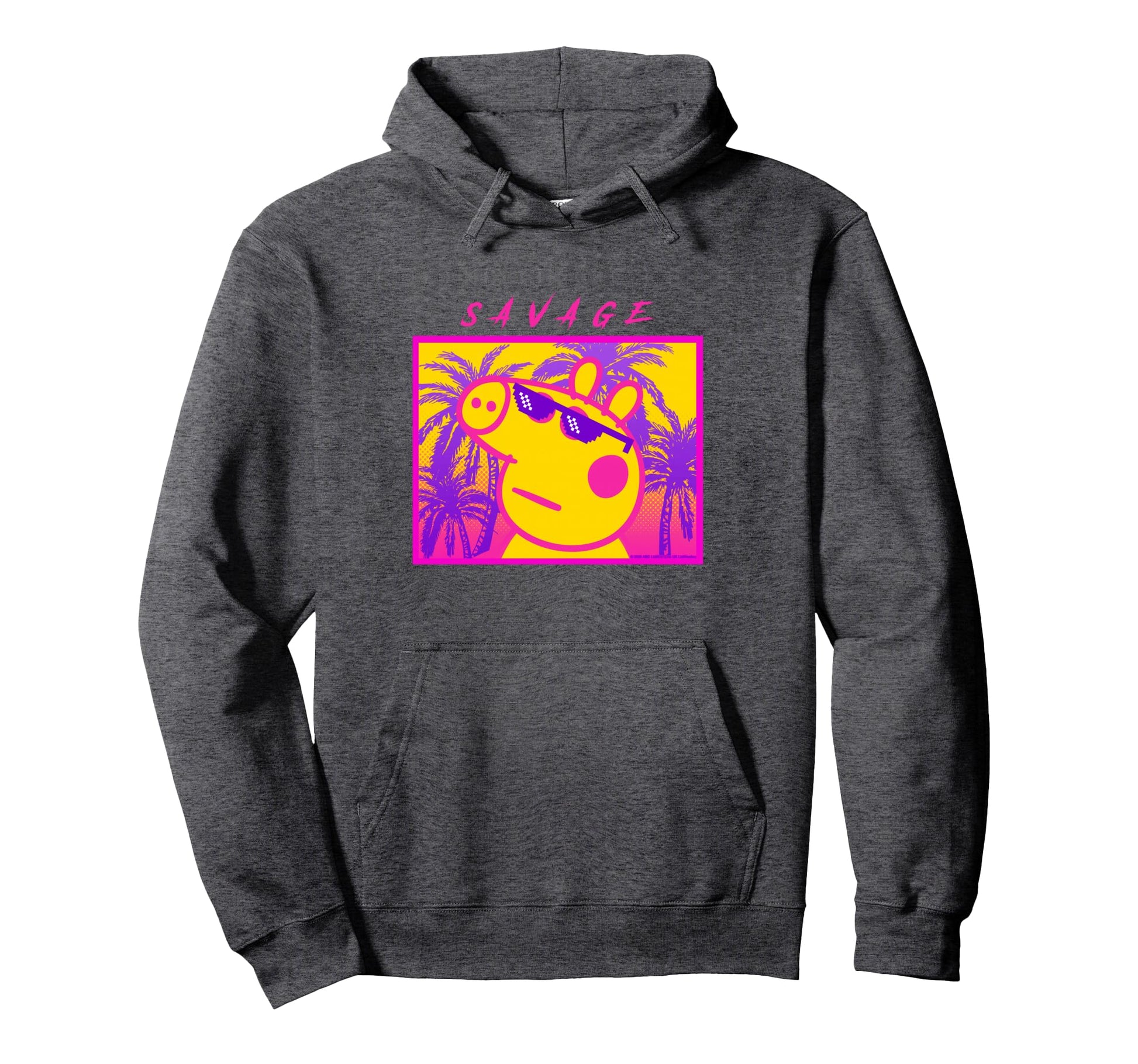 Peppa Pig Savage Portrait Hoodie - Unique Graphic Men Women - T-Shirt, Sweatshirt, Hoodie