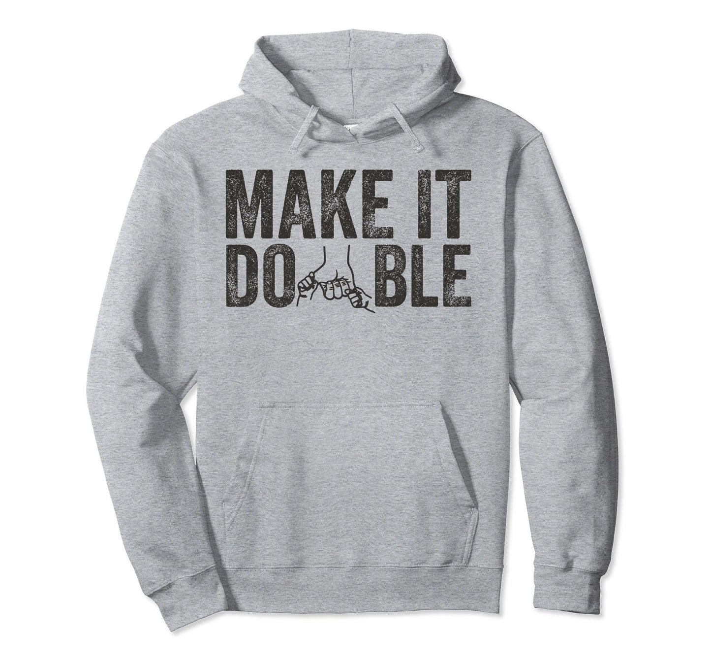Make It Double Twin Dad New Dad Hoodie - Minimalist Print for Adults - T-Shirt, Sweatshirt, Hoodie