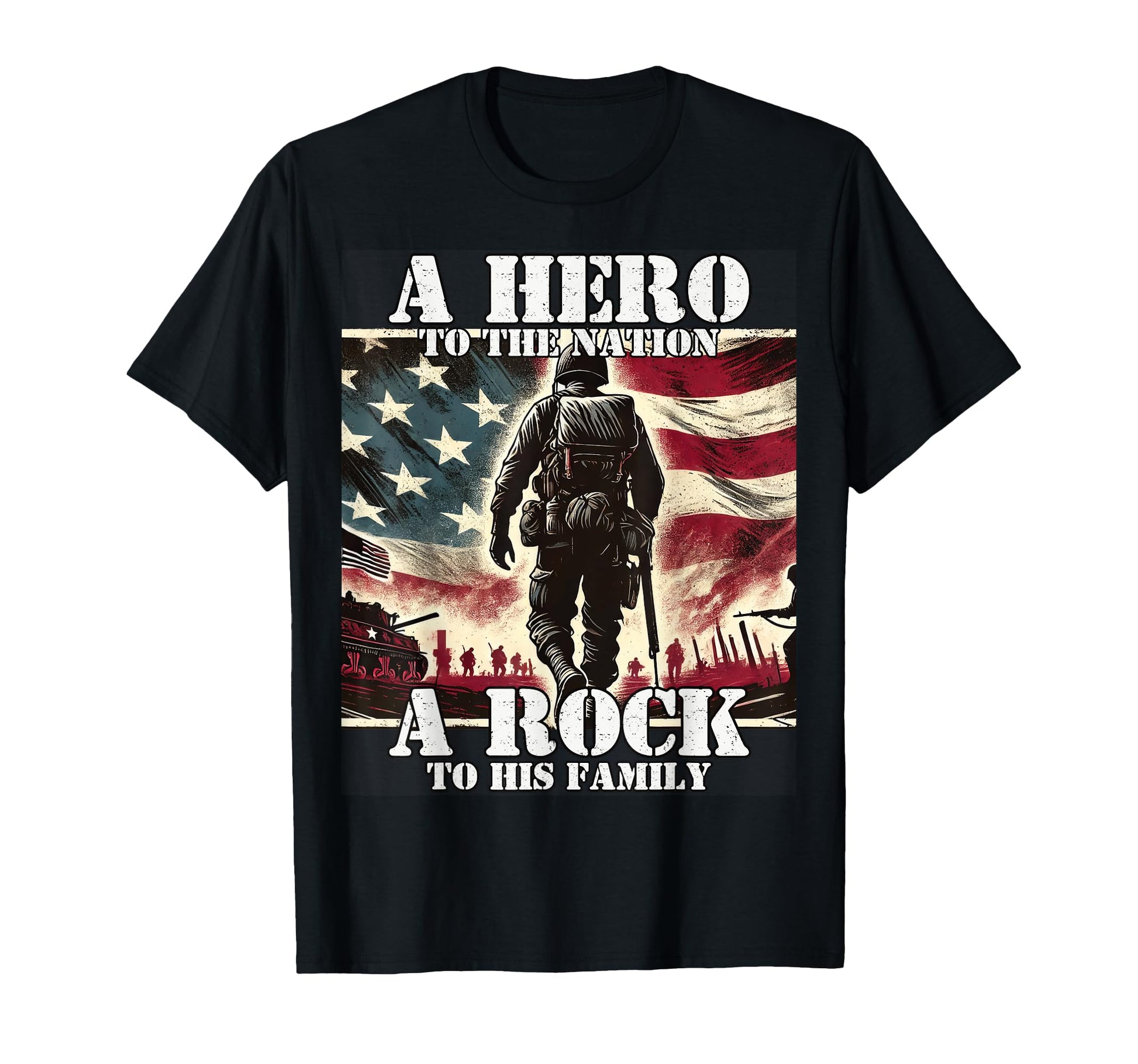 Hero To Nation Rock To His Family T-Shirt - Casual Everyday Wear Unisex - T-Shirt, Sweatshirt, Hoodie