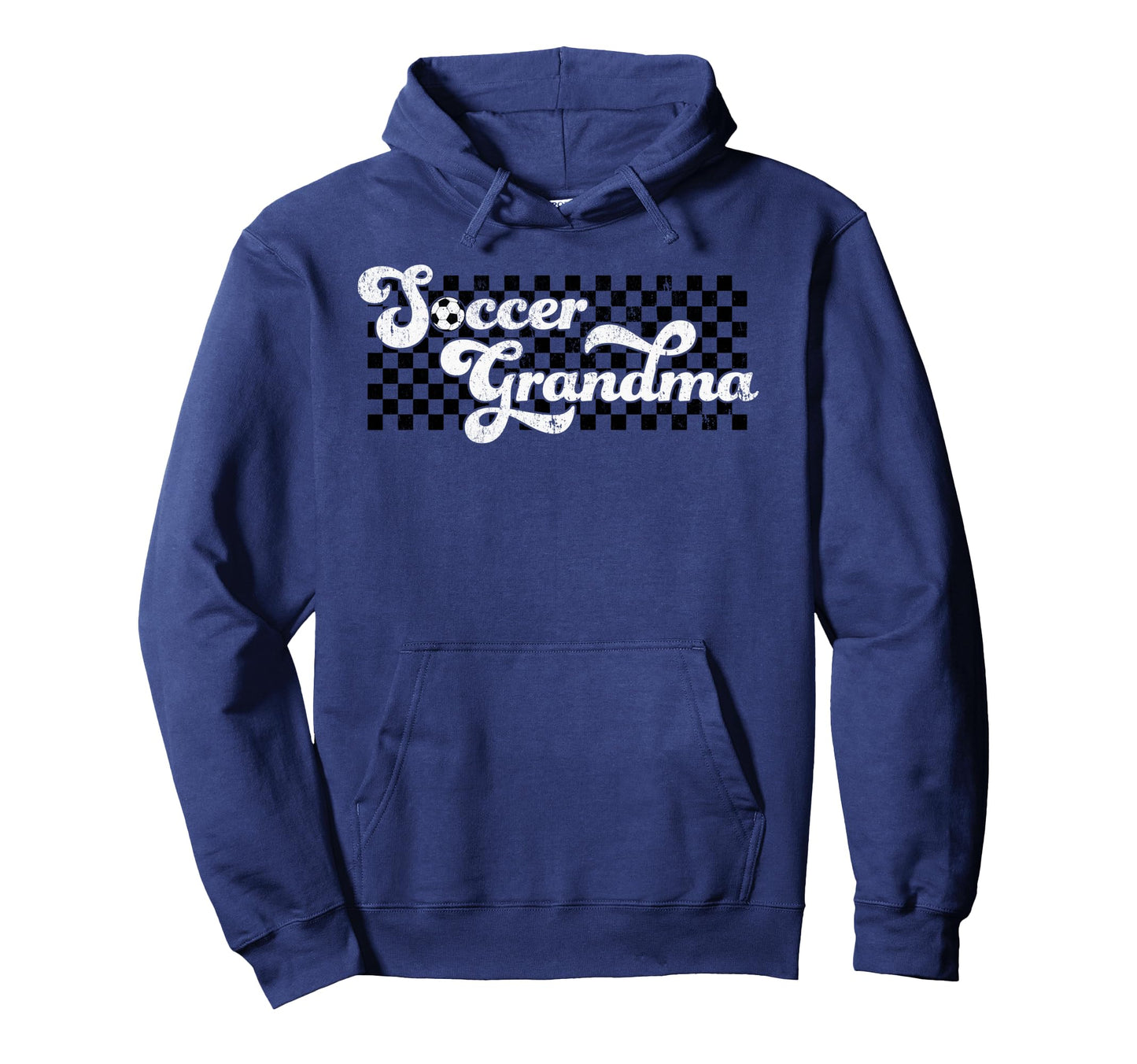 Soccer Grandma Grandmother Checkered Hoodie - Novelty Apparel Unisex - T-Shirt, Sweatshirt, Hoodie