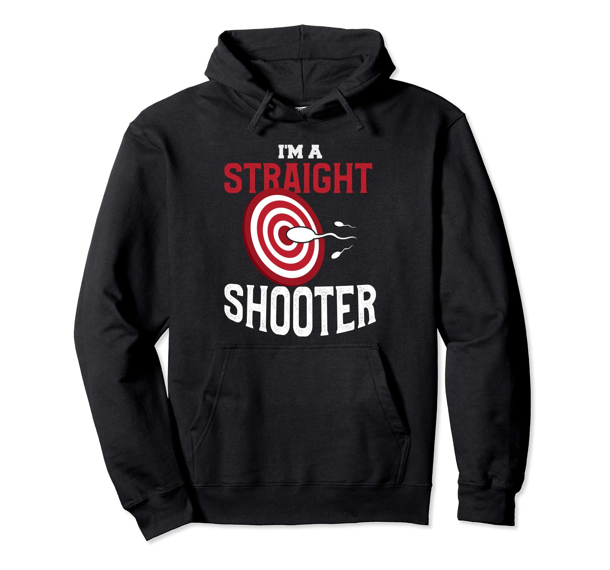 Im Straight Shooter Expecting Dad Hoodie - Minimalist Print for Adults - T-Shirt, Sweatshirt, Hoodie
