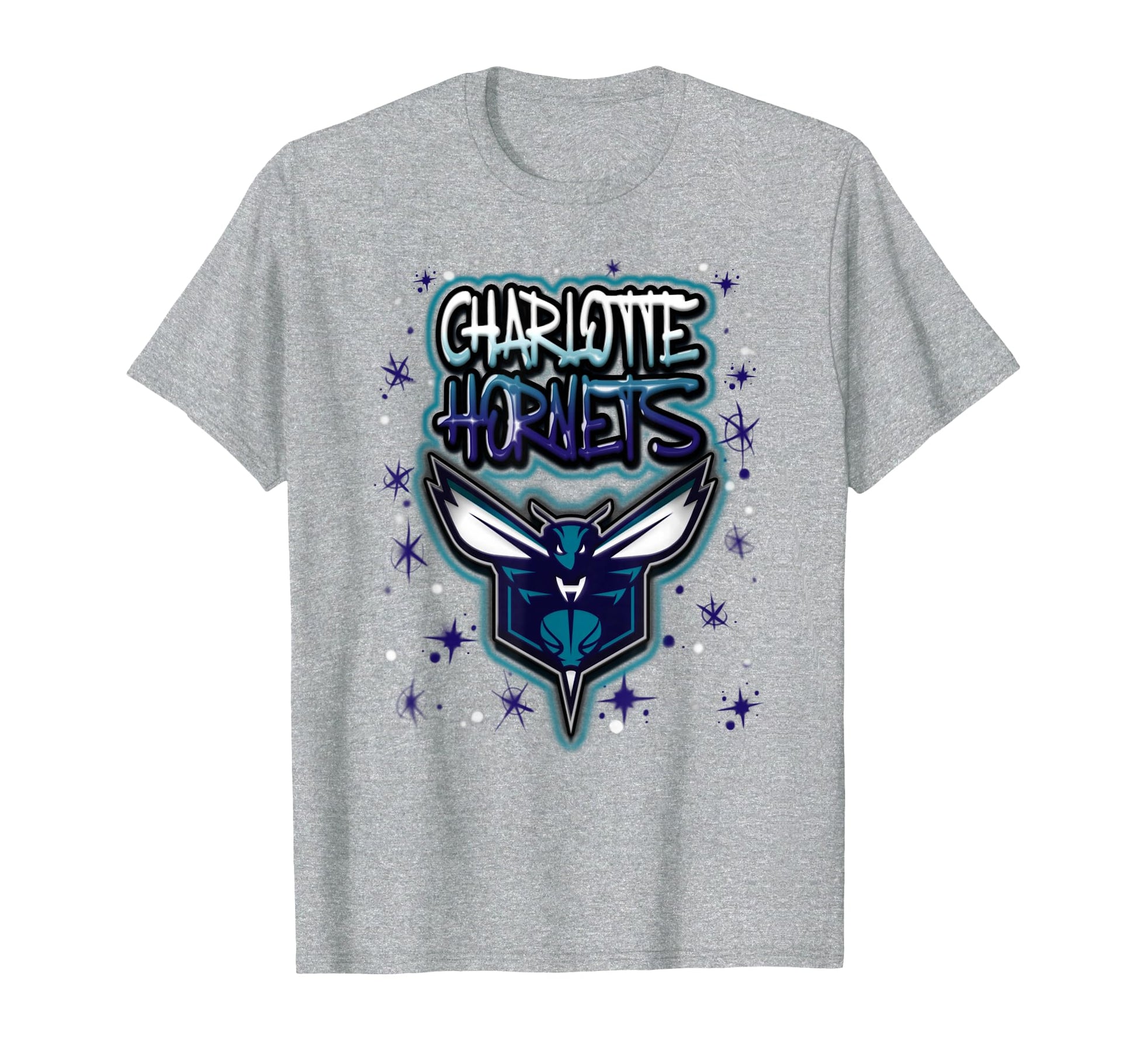 Nba Charlotte Hornets Airbrush T-Shirt - Casual Everyday Wear Men Women - T-Shirt, Sweatshirt, Hoodie