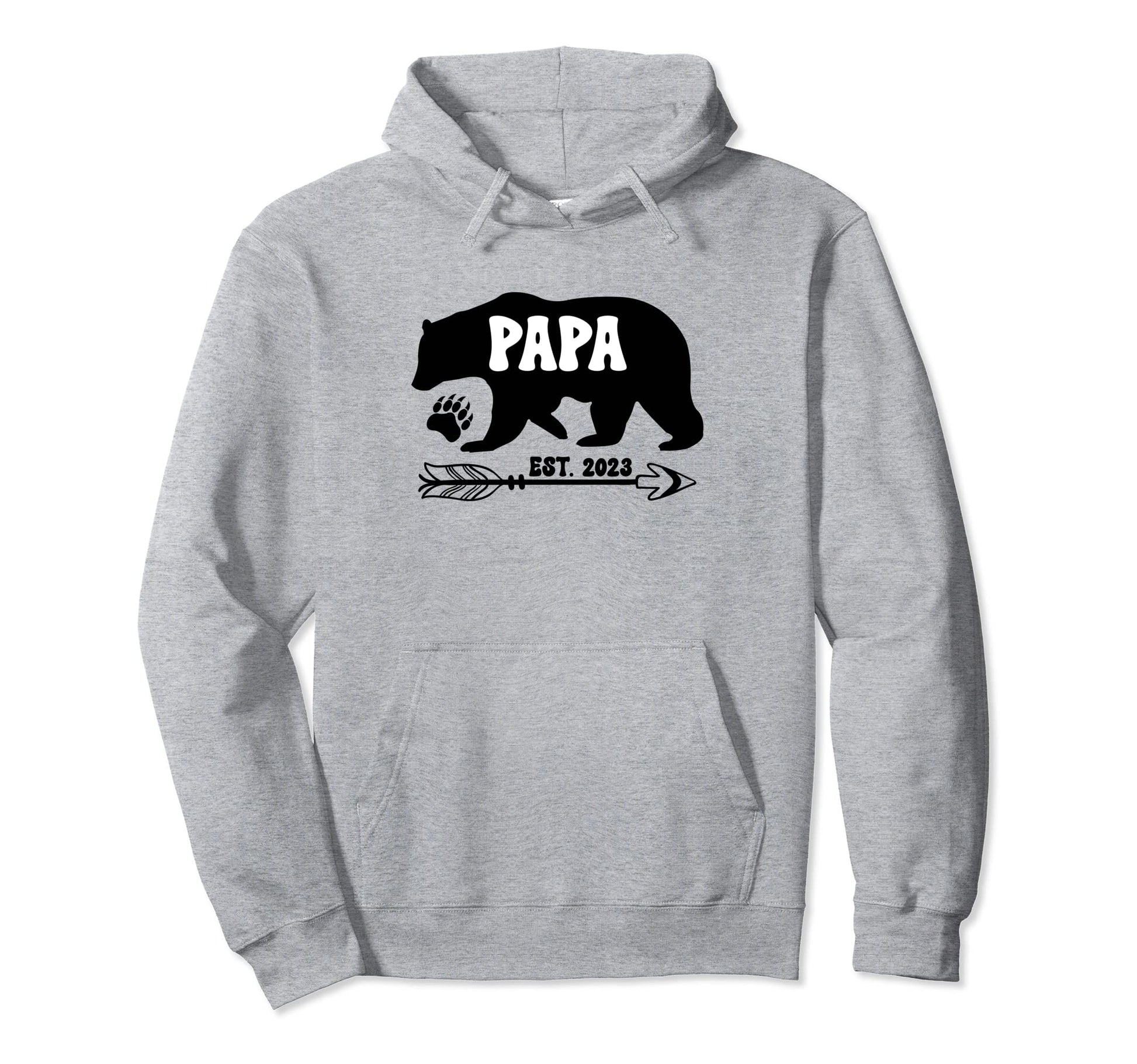 Pregnancy Announcement Papa Grandpa Bear Hoodie - Custom Art Print Unisex - T-Shirt, Sweatshirt, Hoodie
