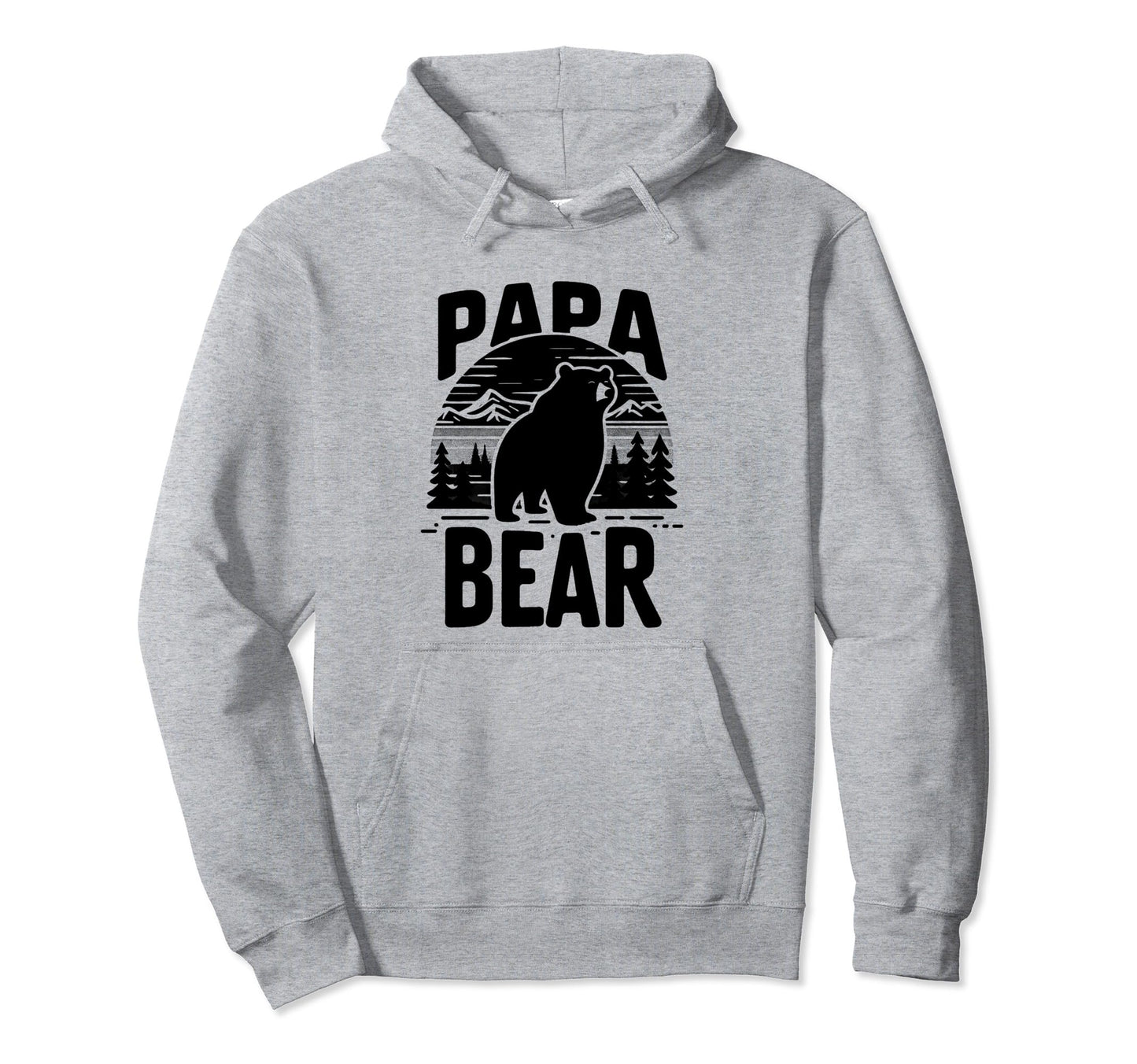 Papa Bear Proud Dad Husband Uncle Hoodie - Casual Everyday Wear for Adults - T-Shirt, Sweatshirt, Hoodie