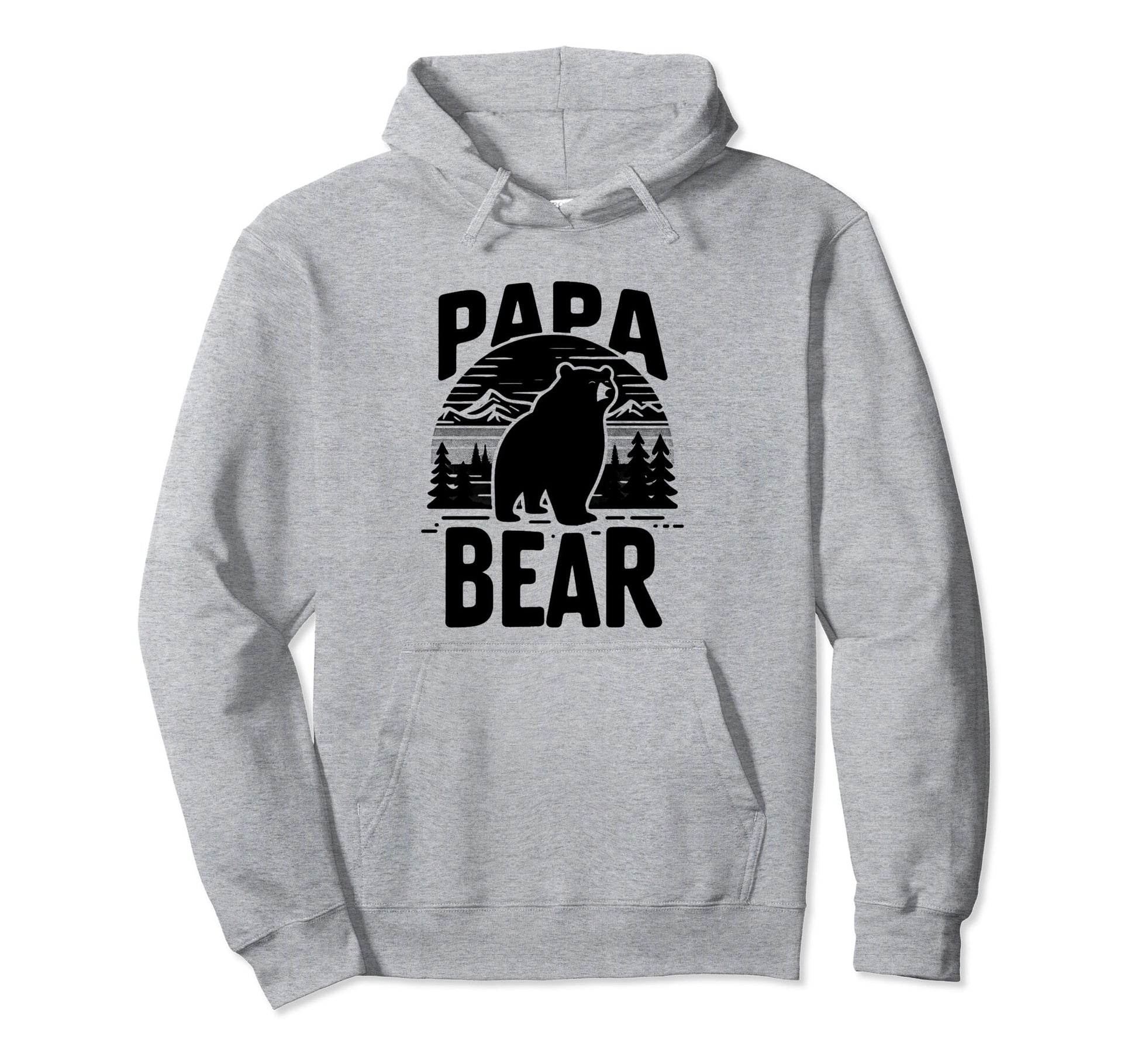 Papa Bear Proud Dad Husband Uncle Hoodie - Casual Everyday Wear for Adults - T-Shirt, Sweatshirt, Hoodie