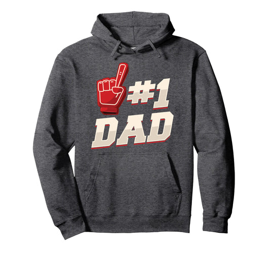 Athletic 1 Dad Number 1 Father Dad Hoodie - Streetwear Style Men Women - T-Shirt, Sweatshirt, Hoodie