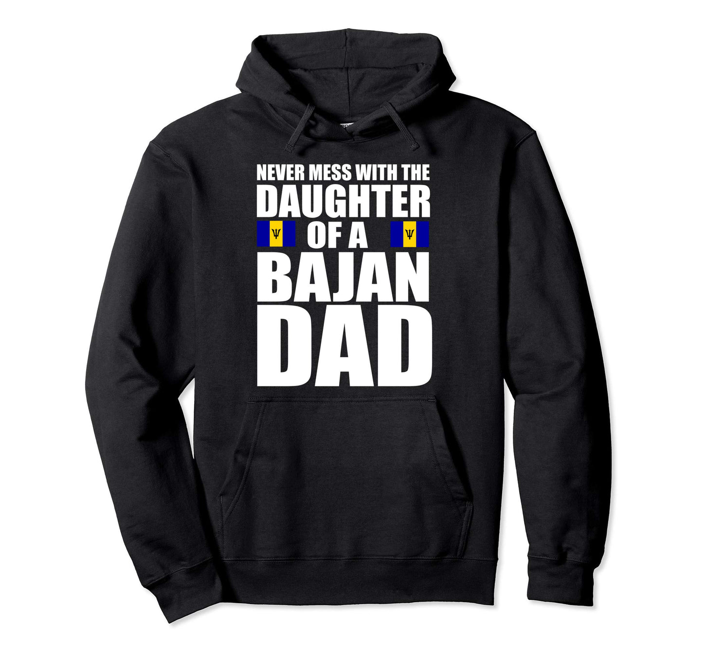Daughter Bajan Dad Barbados Flag Father Gift Hoodie - Trendy Graphic Unisex - T-Shirt, Sweatshirt, Hoodie