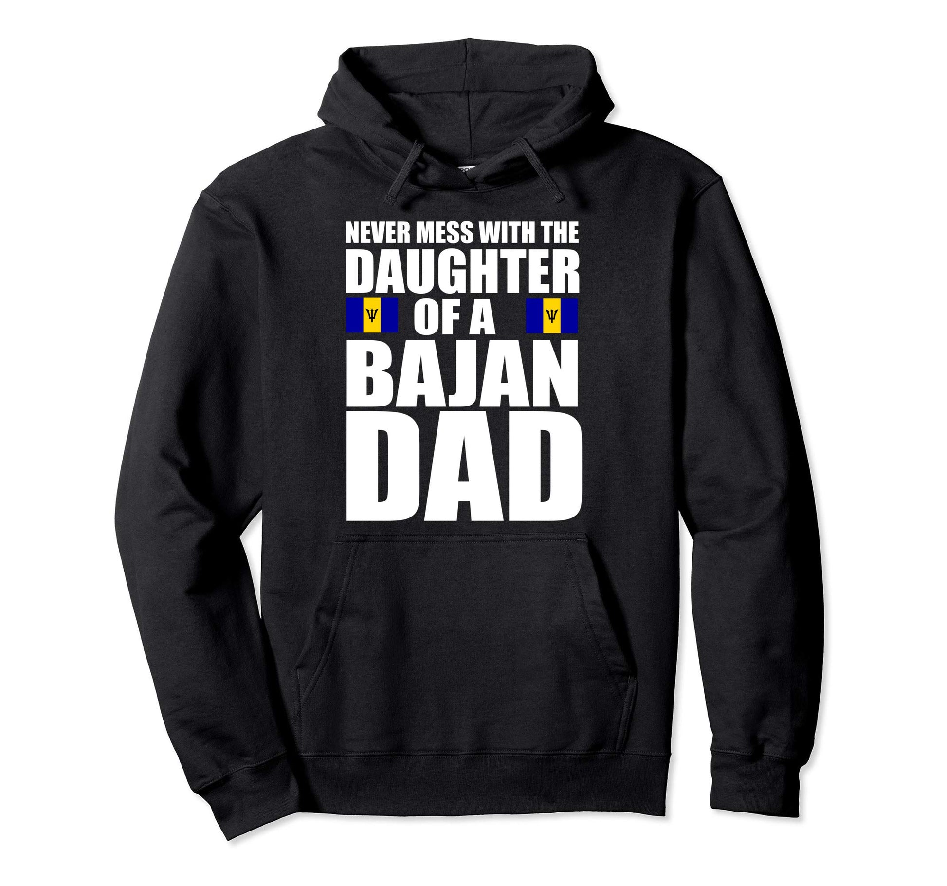 Daughter Bajan Dad Barbados Flag Father Gift Hoodie - Trendy Graphic Unisex - T-Shirt, Sweatshirt, Hoodie