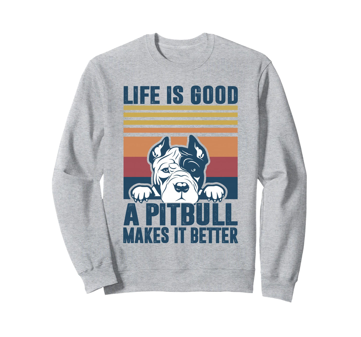 Pitbull Gifts Dog Dad Dog Mom Sweatshirt - Custom Art Print Men Women - T-Shirt, Sweatshirt, Hoodie