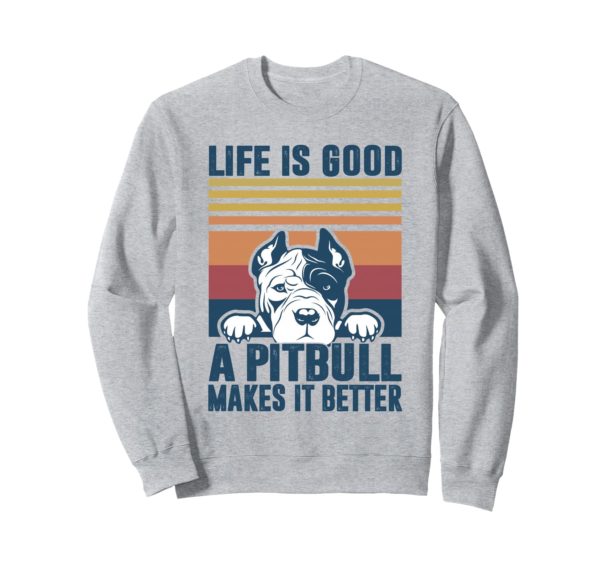 Pitbull Gifts Dog Dad Dog Mom Sweatshirt - Custom Art Print Men Women - T-Shirt, Sweatshirt, Hoodie