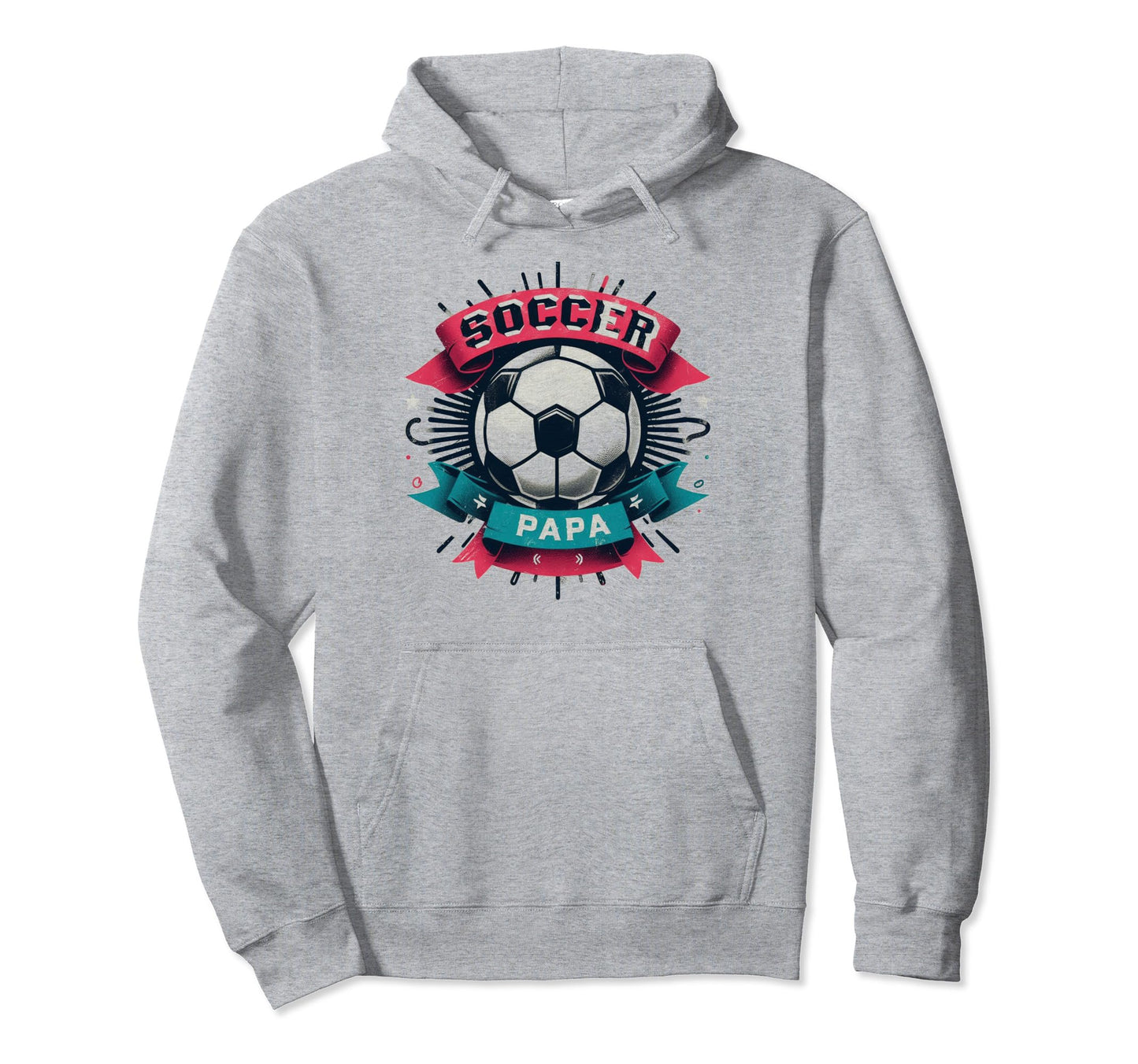Soccer Papa Family Matching Dad Hoodie - Fun Novelty Design for Adults - T-Shirt, Sweatshirt, Hoodie