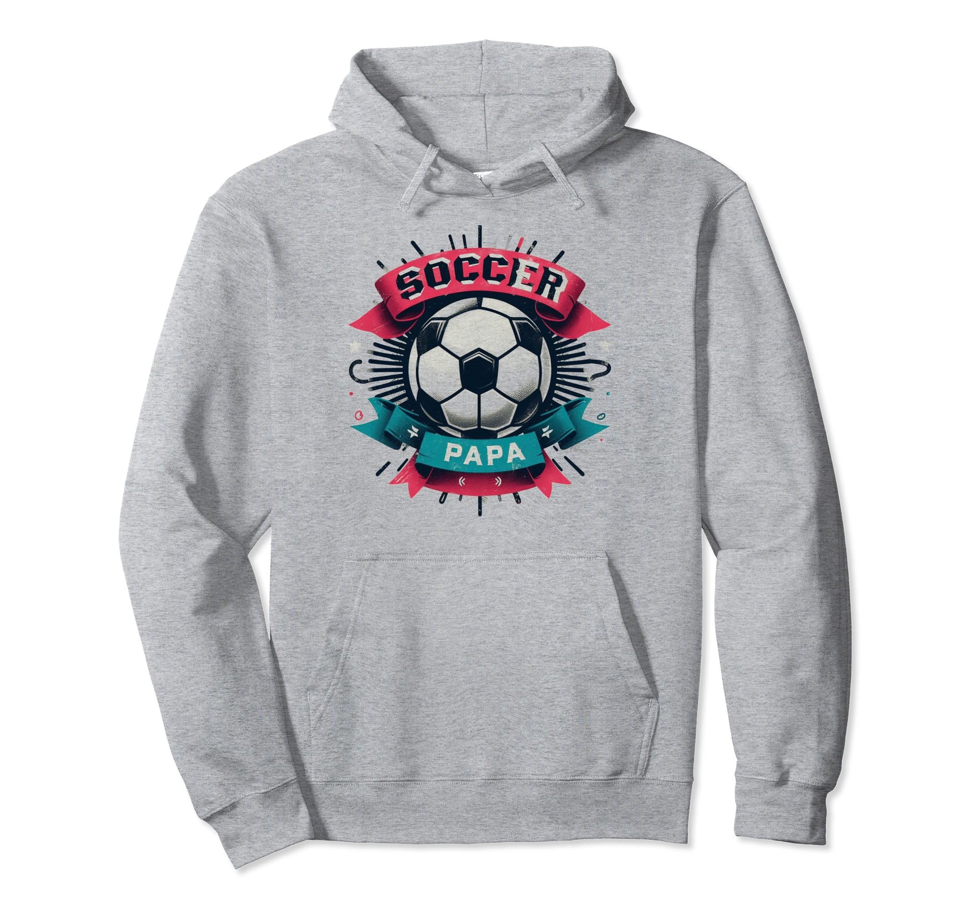 Soccer Papa Family Matching Dad Hoodie - Fun Novelty Design for Adults - T-Shirt, Sweatshirt, Hoodie
