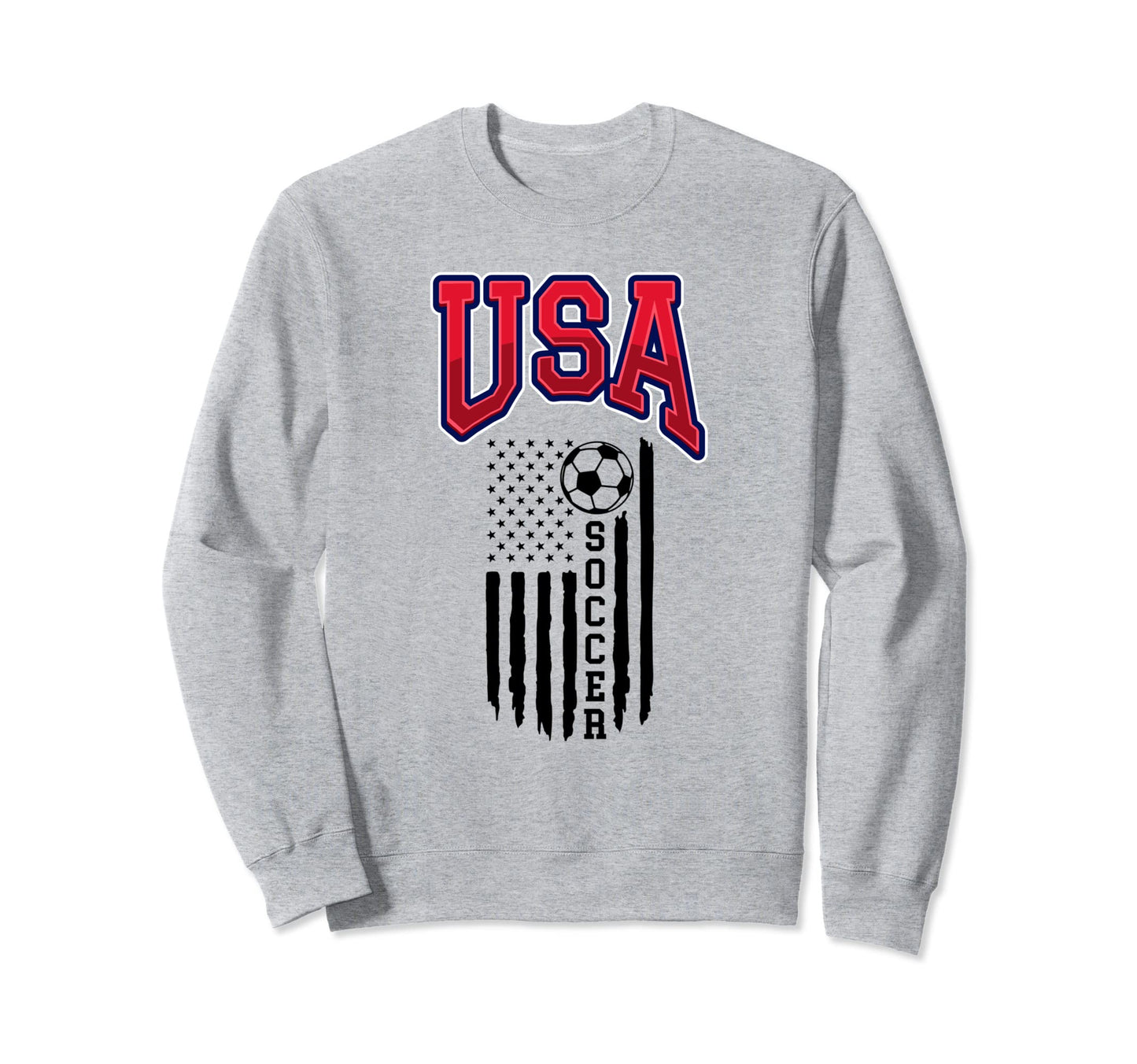 Grunge Aesthetic Usa Flag Soccer Sweatshirt - Novelty Apparel for Adults - T-Shirt, Sweatshirt, Hoodie