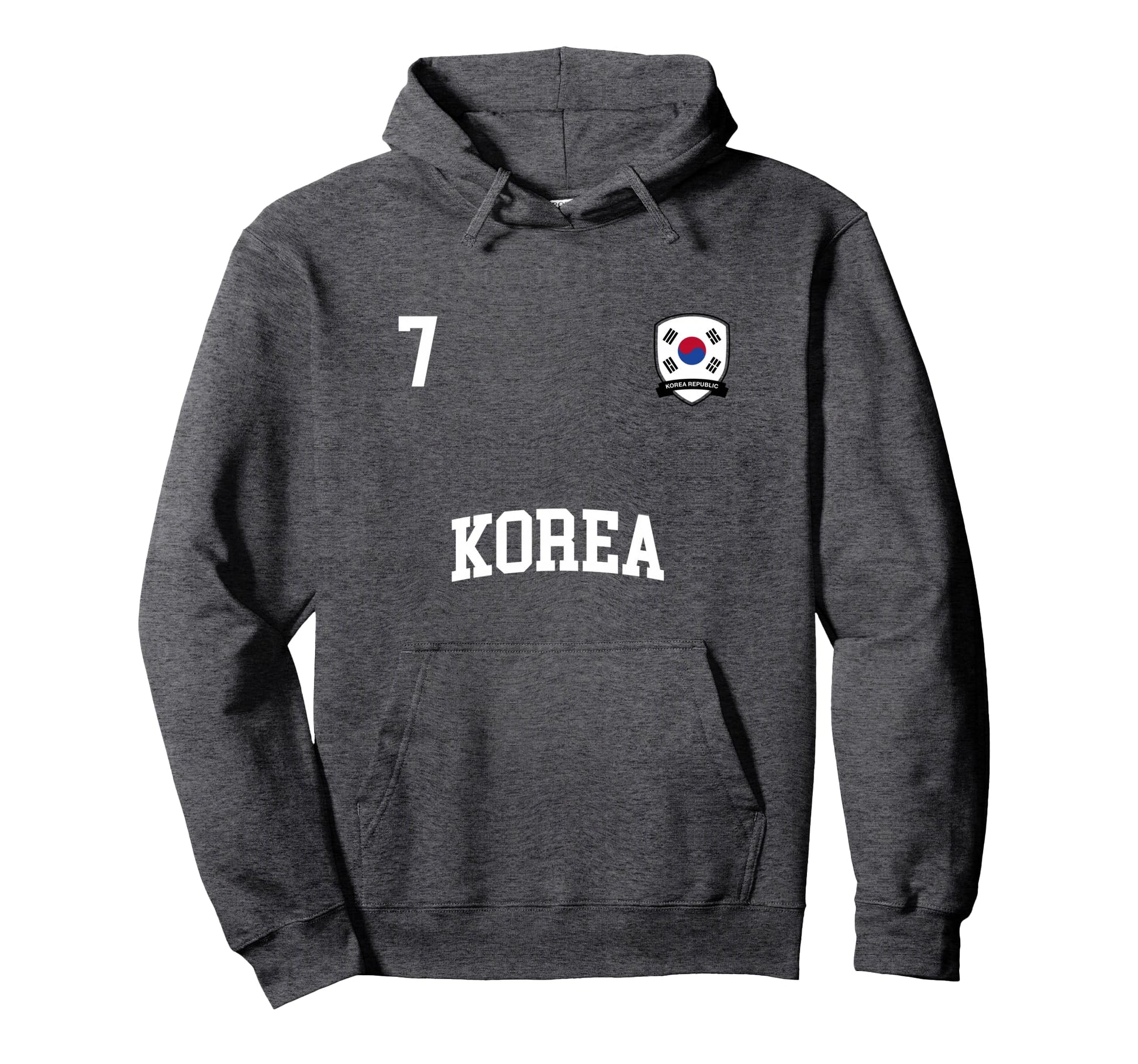 Korea Team Sports Number 7 Soccer Korean Hoodie - Custom Art Print Unisex - T-Shirt, Sweatshirt, Hoodie