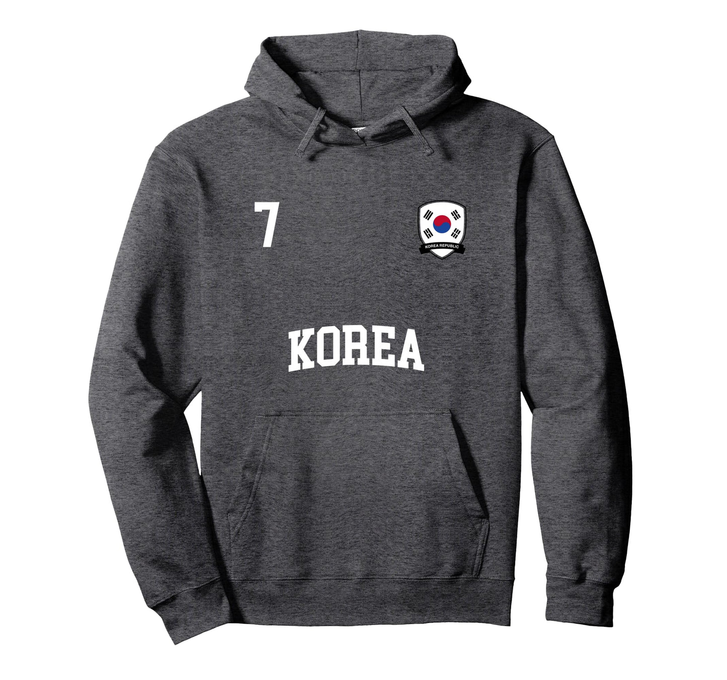 Korea Team Sports Number 7 Soccer Hoodie - Custom Art Print for Adults - T-Shirt, Sweatshirt, Hoodie