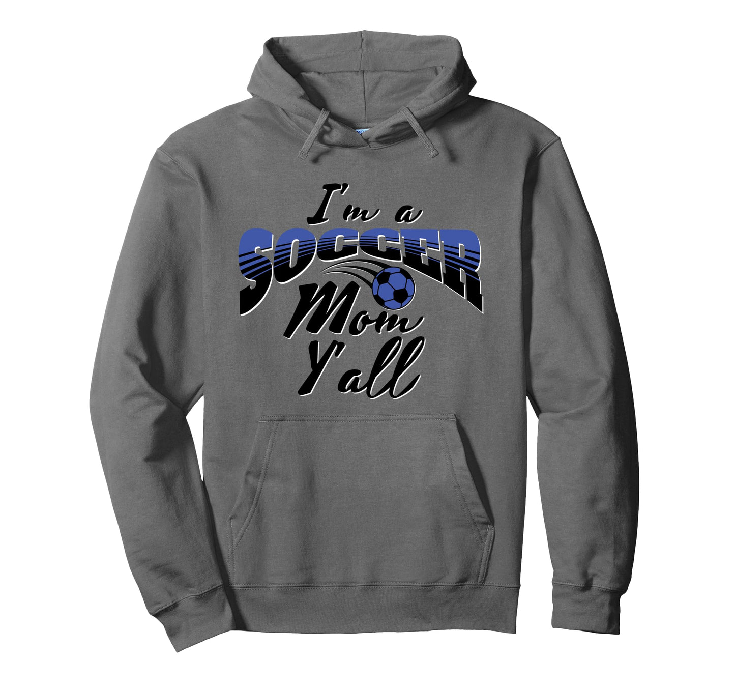 Mom Soccer Lover Soccer Mom Gift Blue Hoodie - Graphic Print for Adults - T-Shirt, Sweatshirt, Hoodie