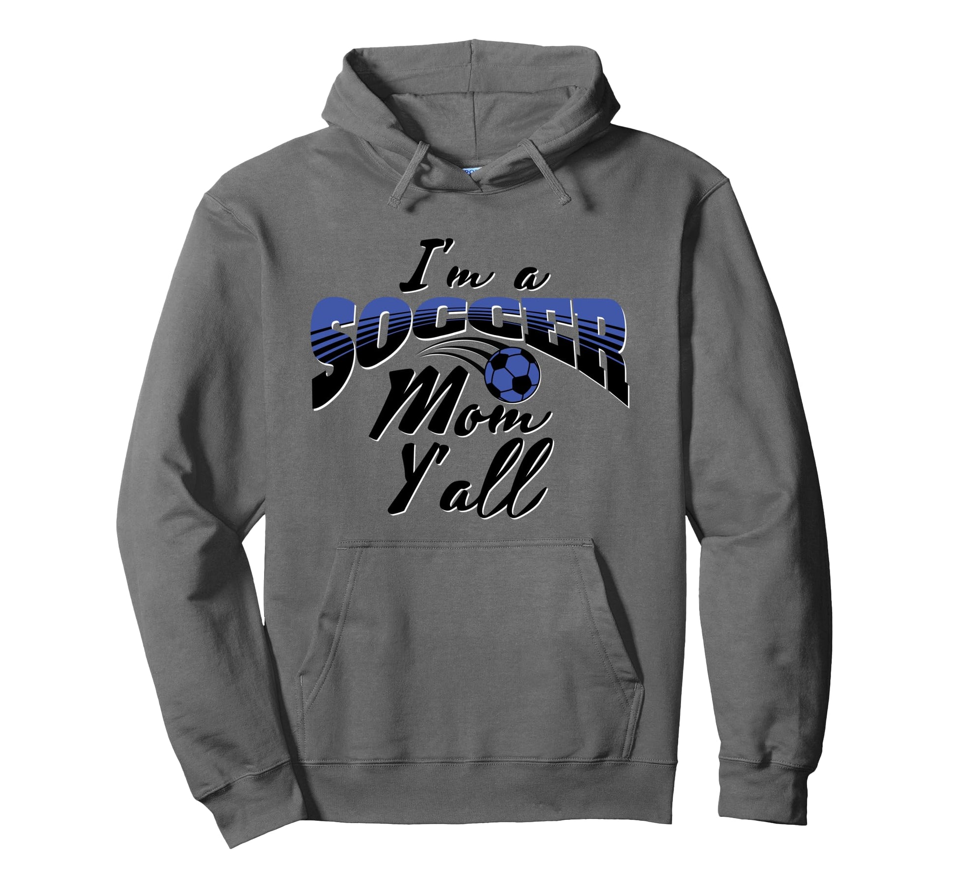 Mom Soccer Lover Soccer Mom Gift Blue Hoodie - Graphic Print for Adults - T-Shirt, Sweatshirt, Hoodie