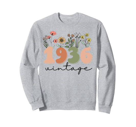 90 Years Old 1936 90Th Birthday Sweatshirt - Custom Art Print for Adults - T-Shirt, Sweatshirt, Hoodie