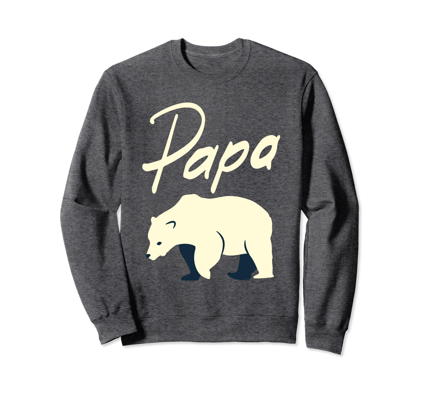 Papa Bear Polar Bear Funny Sweatshirt - Minimalist Print for Adults - T-Shirt, Sweatshirt, Hoodie