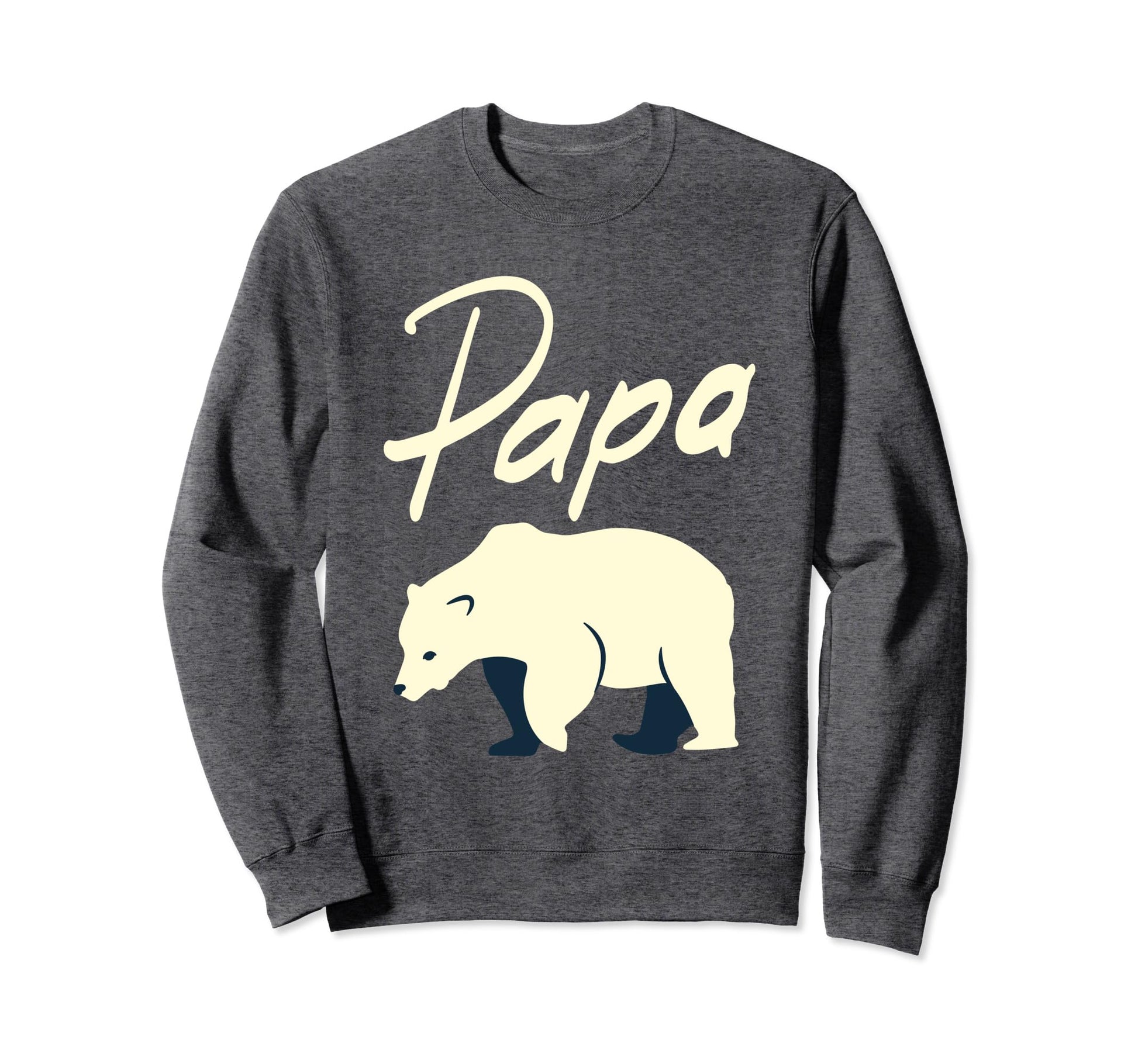 Papa Bear Polar Bear Funny Sweatshirt - Minimalist Print for Adults - T-Shirt, Sweatshirt, Hoodie