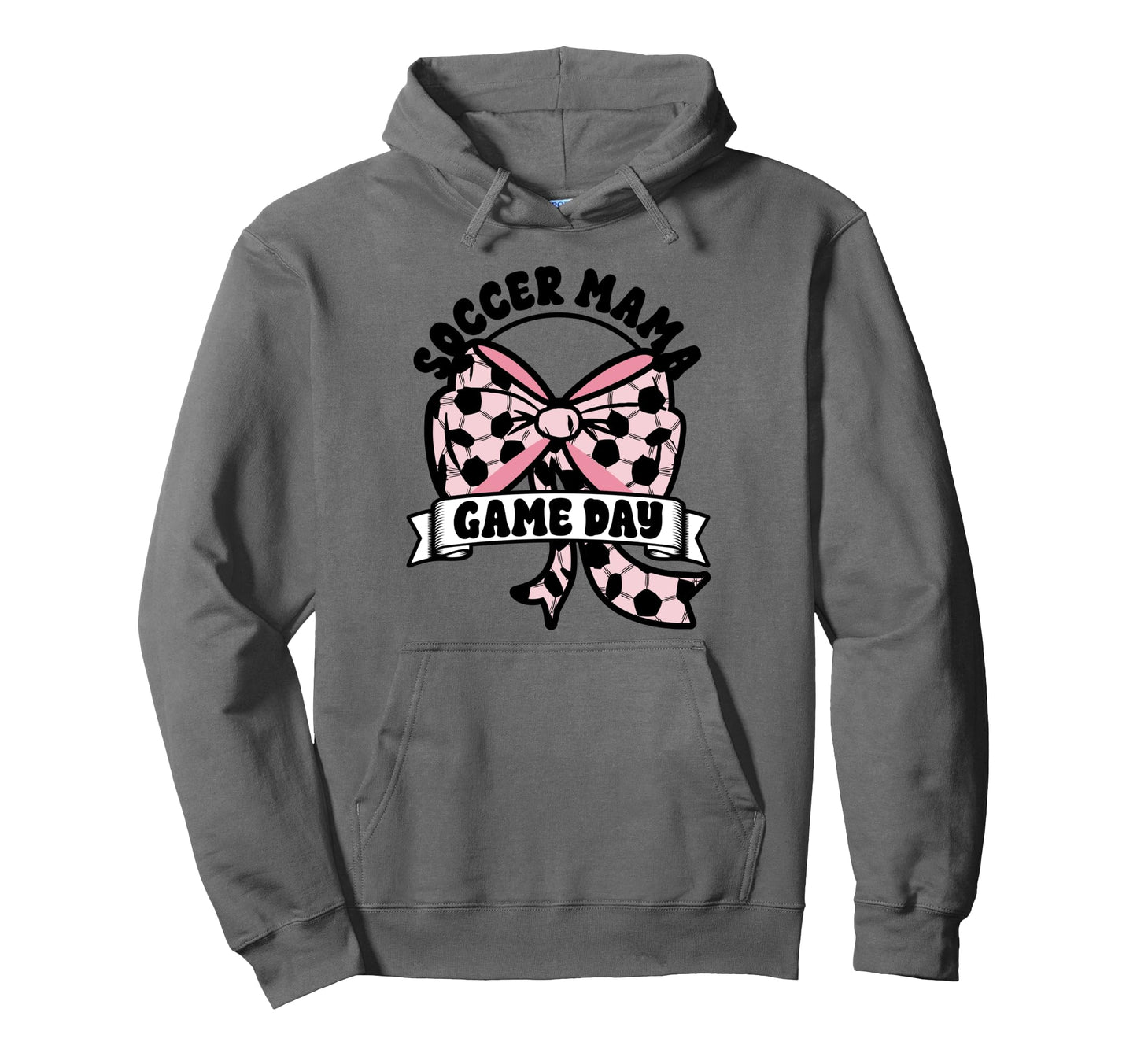Soccer Mama Coquette Bow Game Day Mom Hoodie - Custom Art Print for Adults - T-Shirt, Sweatshirt, Hoodie