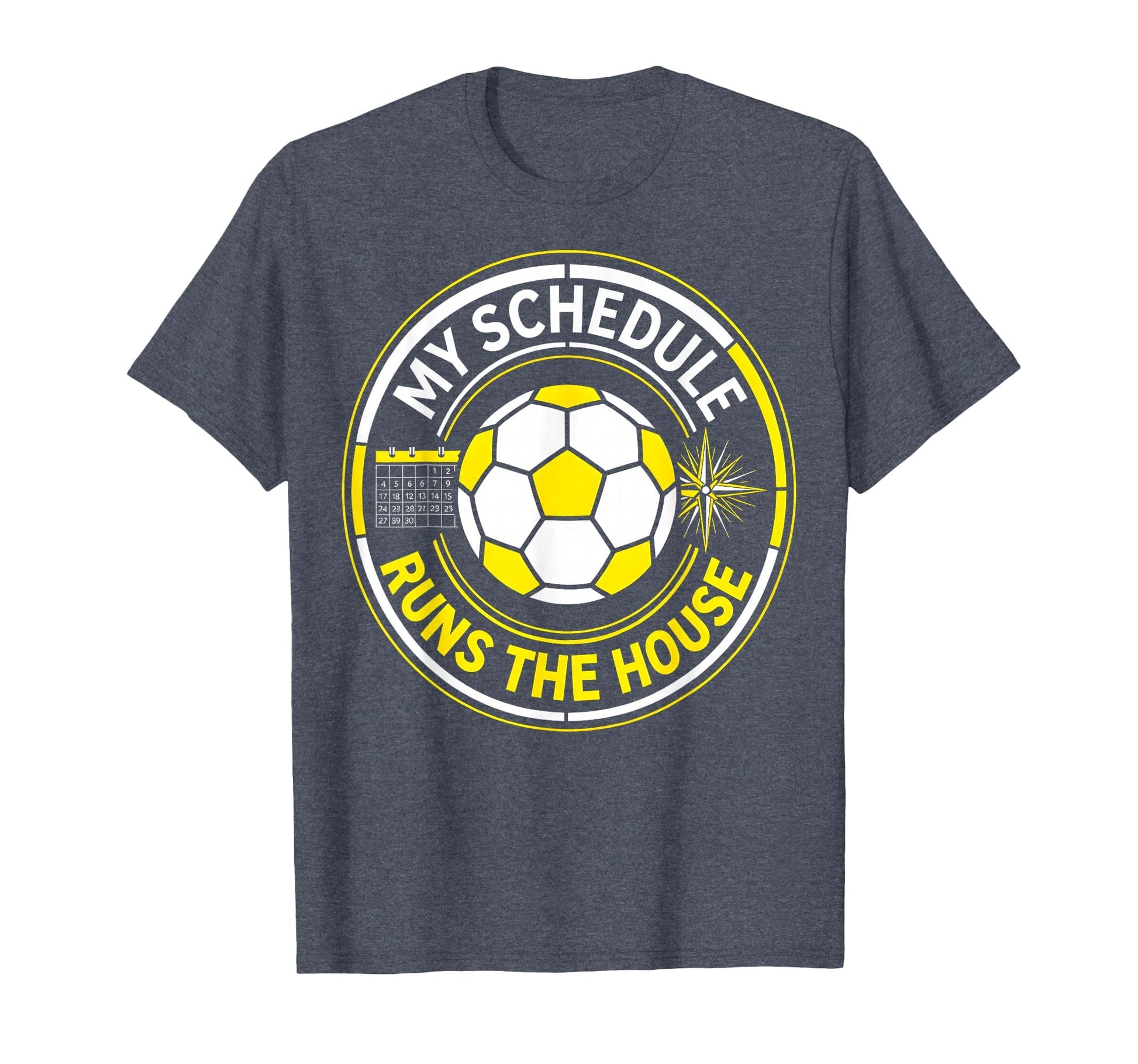 My Schedule Runs House Soccer Mom T-Shirt - Trendy Graphic for Adults - T-Shirt, Sweatshirt, Hoodie