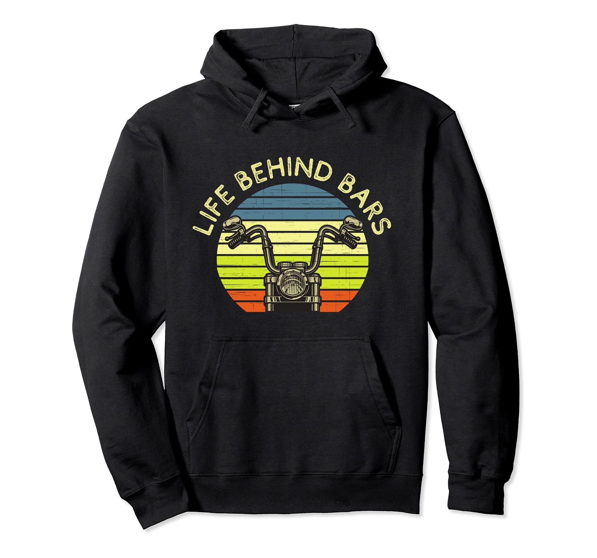 Life Behind Bars Funny Motorcycle Rider Hoodie - Graphic Print Men Women - T-Shirt, Sweatshirt, Hoodie