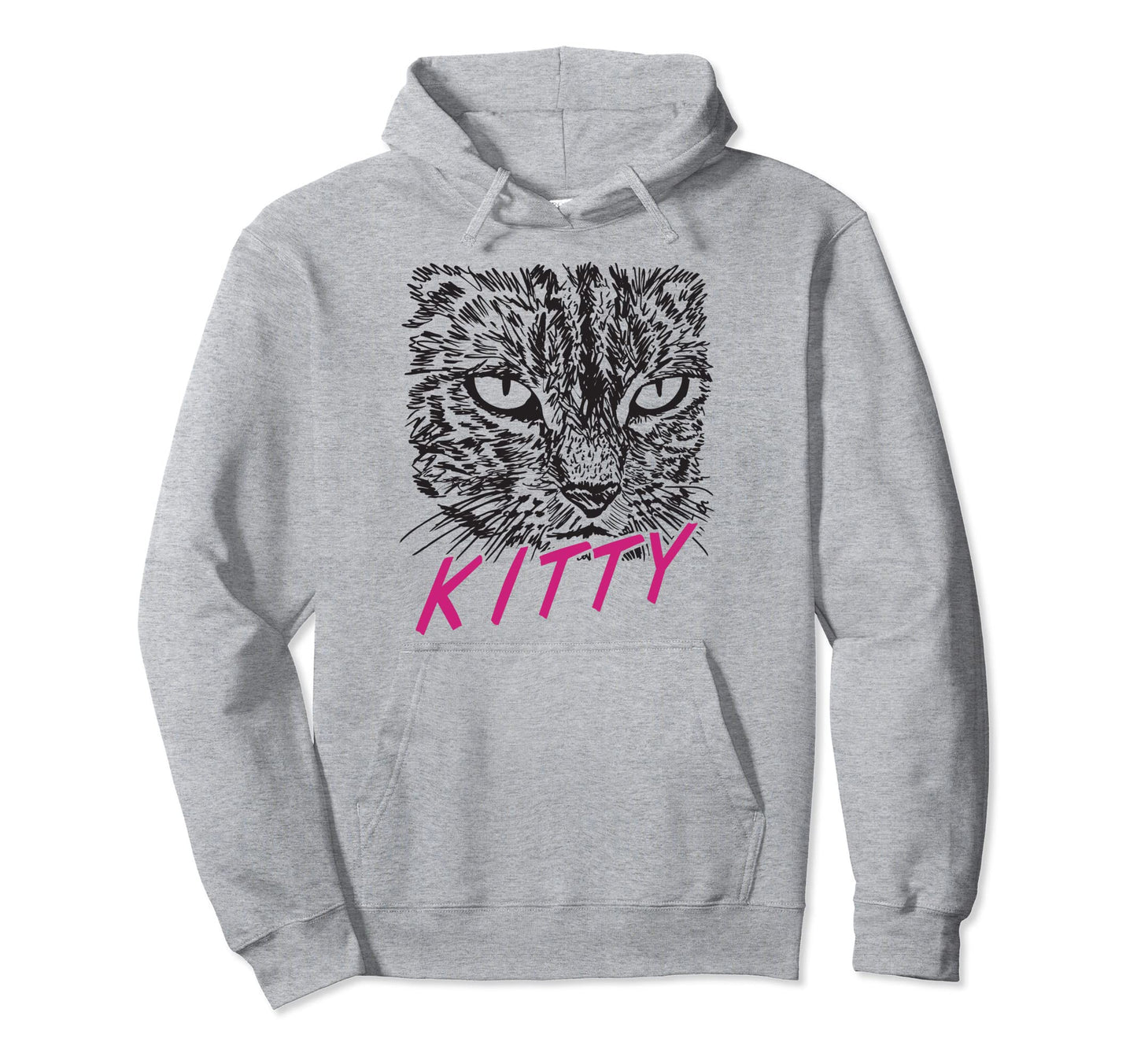Kitty Funny Mom And Dad Gift Kitten Lady Hoodie - Aesthetic Graphic Unisex - T-Shirt, Sweatshirt, Hoodie