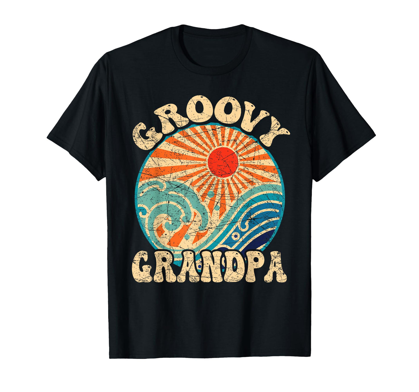 Groovy Grandpa 70S Aesthetic Nostalgia T-Shirt - Unique Graphic Unisex - T-Shirt, Sweatshirt, Hoodie