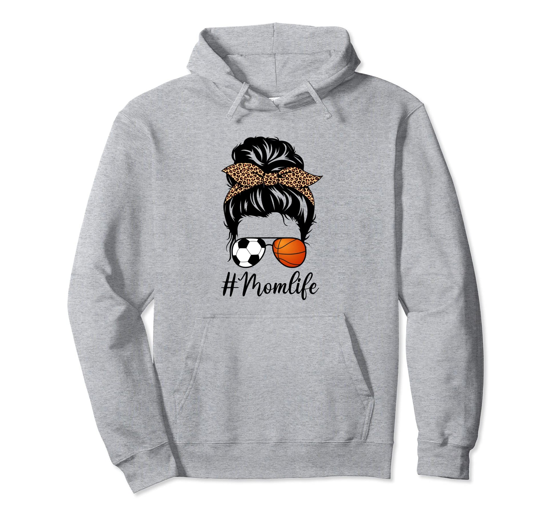 Soccer And Basketball Mom Life Messy Hoodie - Trendy Graphic for Adults - T-Shirt, Sweatshirt, Hoodie