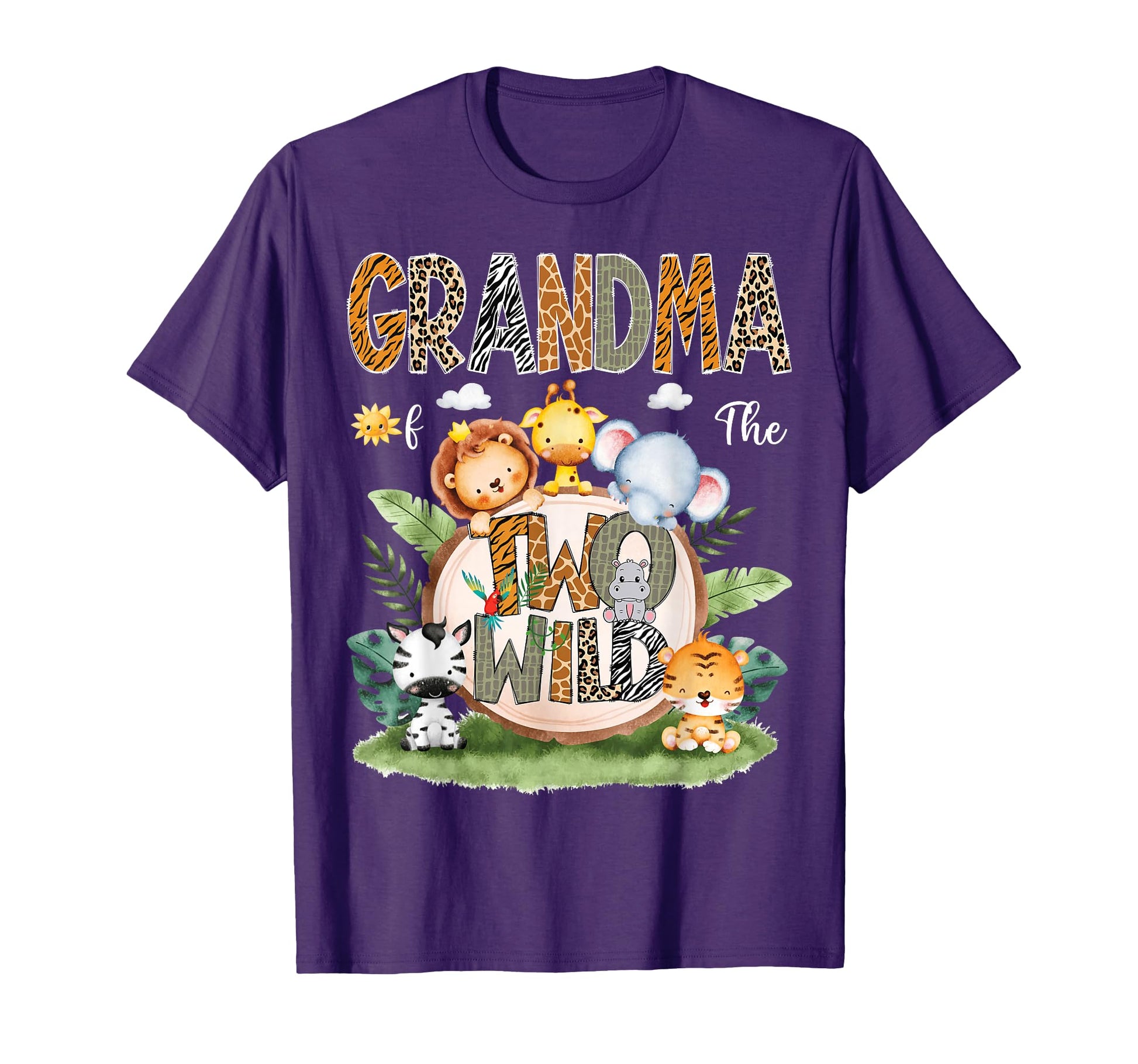 Grandma Two Wild 2Nd Birthday Safari T-Shirt - Streetwear Style for Adults - T-Shirt, Sweatshirt, Hoodie