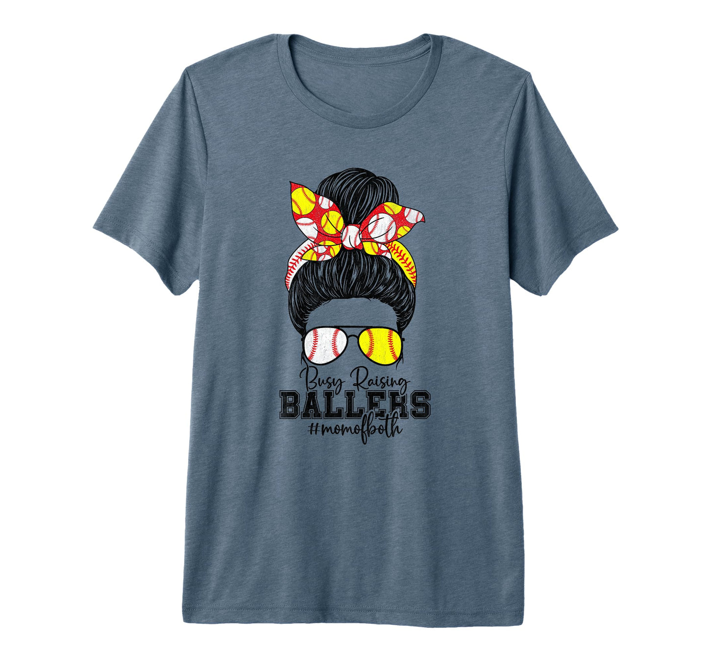 Busy Raising Ballers Softball Funny T-Shirt - Novelty Apparel for Adults - T-Shirt, Sweatshirt, Hoodie