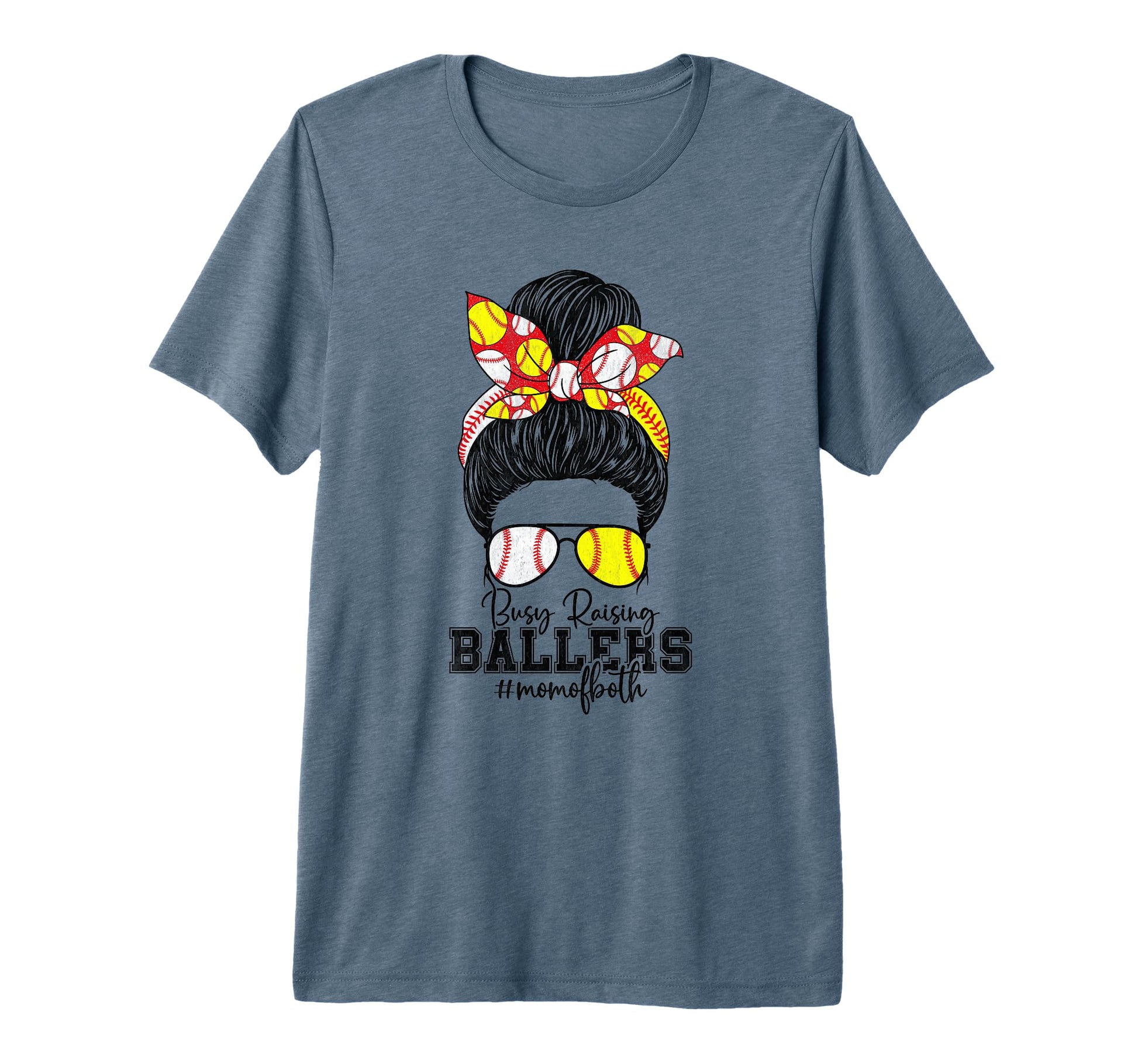 Busy Raising Ballers Softball Funny T-Shirt - Novelty Apparel for Adults - T-Shirt, Sweatshirt, Hoodie