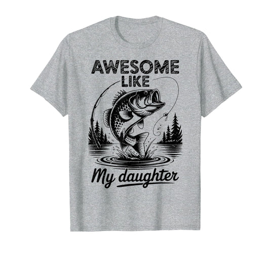 Awesome Like Daughter Bonus Step Dad T-Shirt - Custom Art Print for Adults - T-Shirt, Sweatshirt, Hoodie