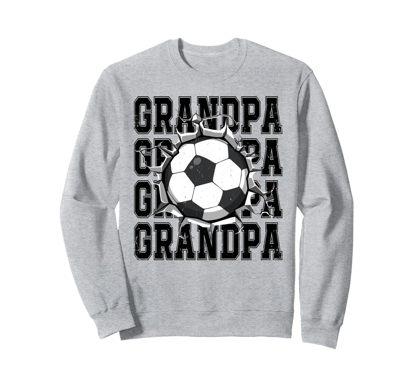Soccer Grandpa Cracked Wall Sweatshirt - Casual Everyday Wear for Adults - T-Shirt, Sweatshirt, Hoodie