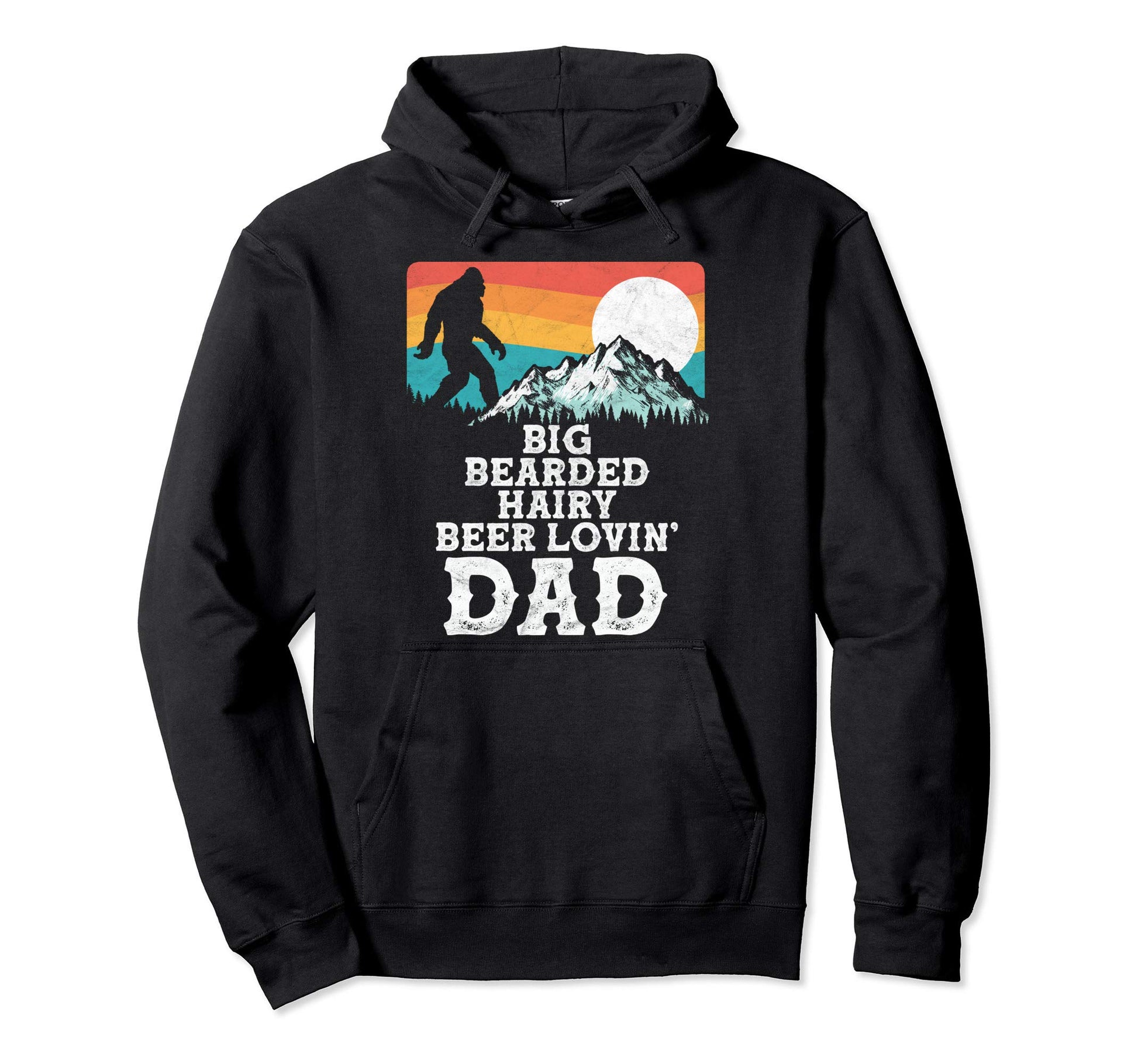 Big Bearded Hairy Beer Loving Dad Hoodie - Aesthetic Graphic Men Women - T-Shirt, Sweatshirt, Hoodie