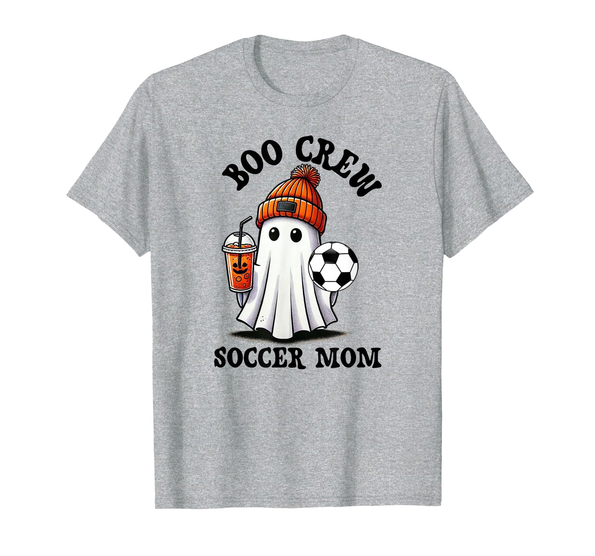 Halloween Soccer Mom Ghost Coffee T-Shirt - Fun Novelty Design for Adults - T-Shirt, Sweatshirt, Hoodie