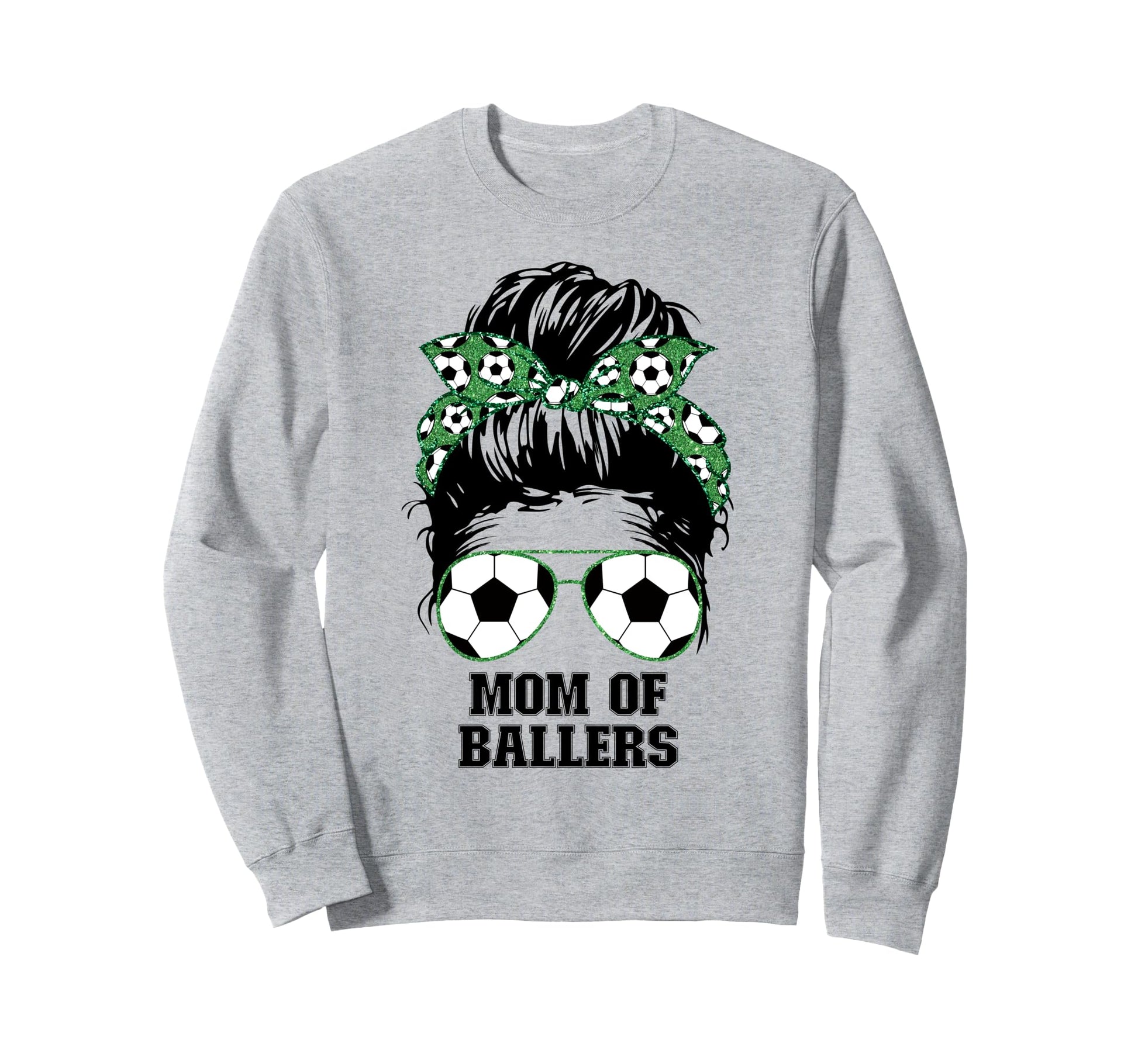 Mom Ballers Messy Bun Womens Funny Sweatshirt - Trendy Graphic Unisex - T-Shirt, Sweatshirt, Hoodie